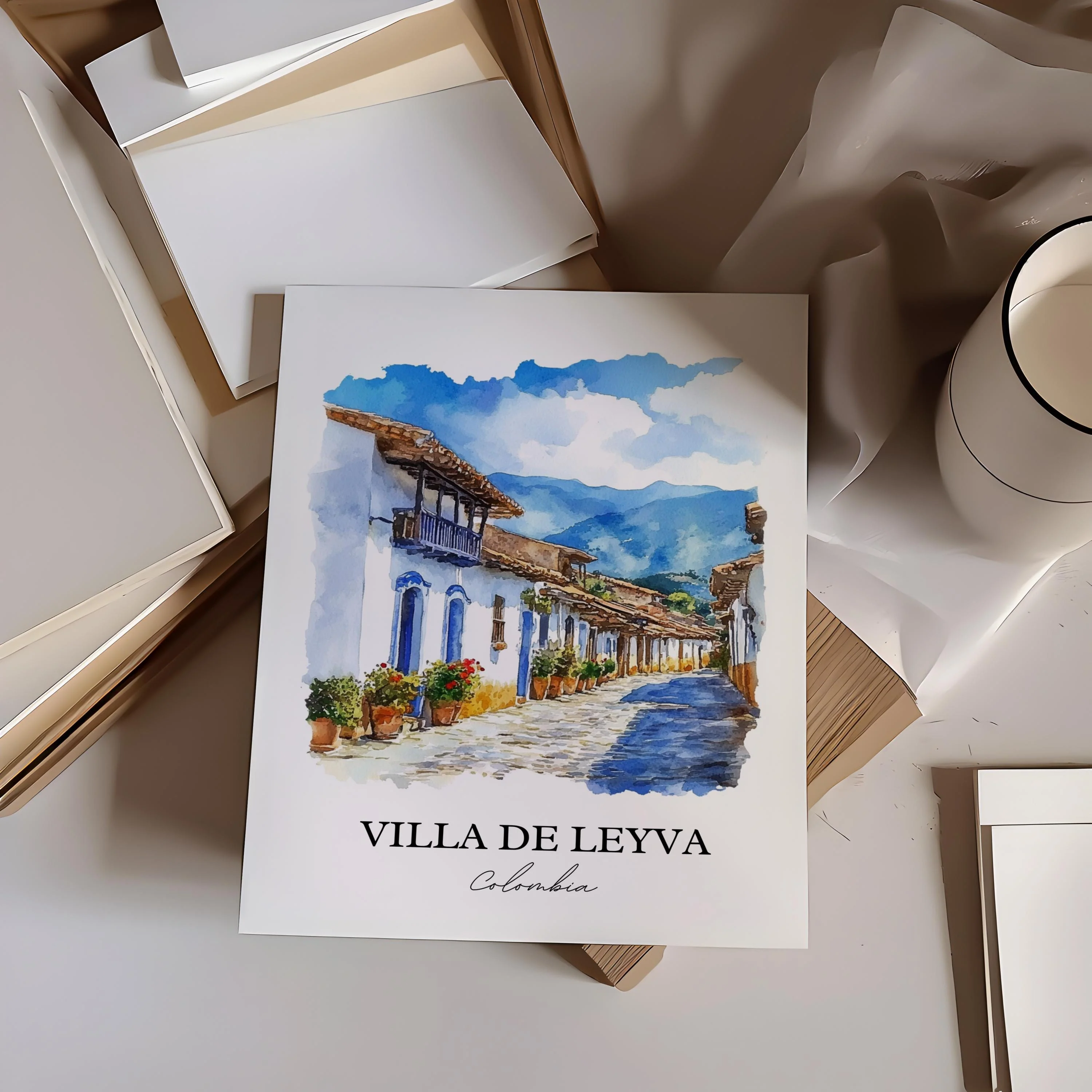 Villa de Leyva, Colombia – Watercolor Art Print - Image 6