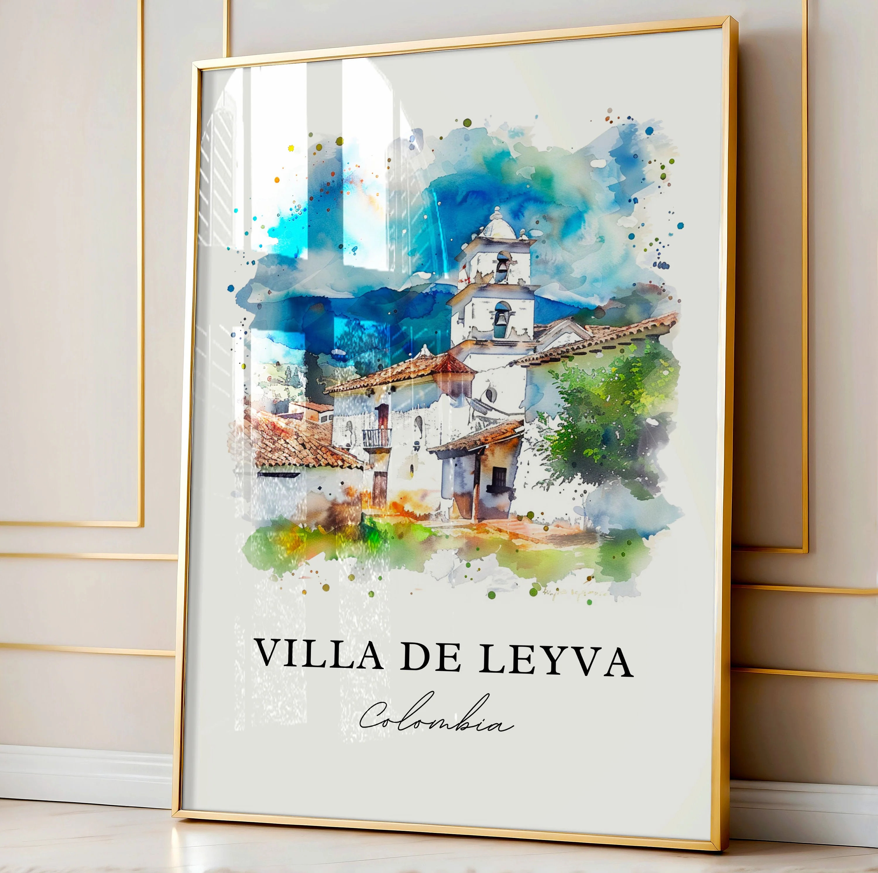Villa de Leyva, Colombia – Watercolor Art Print - Image 4
