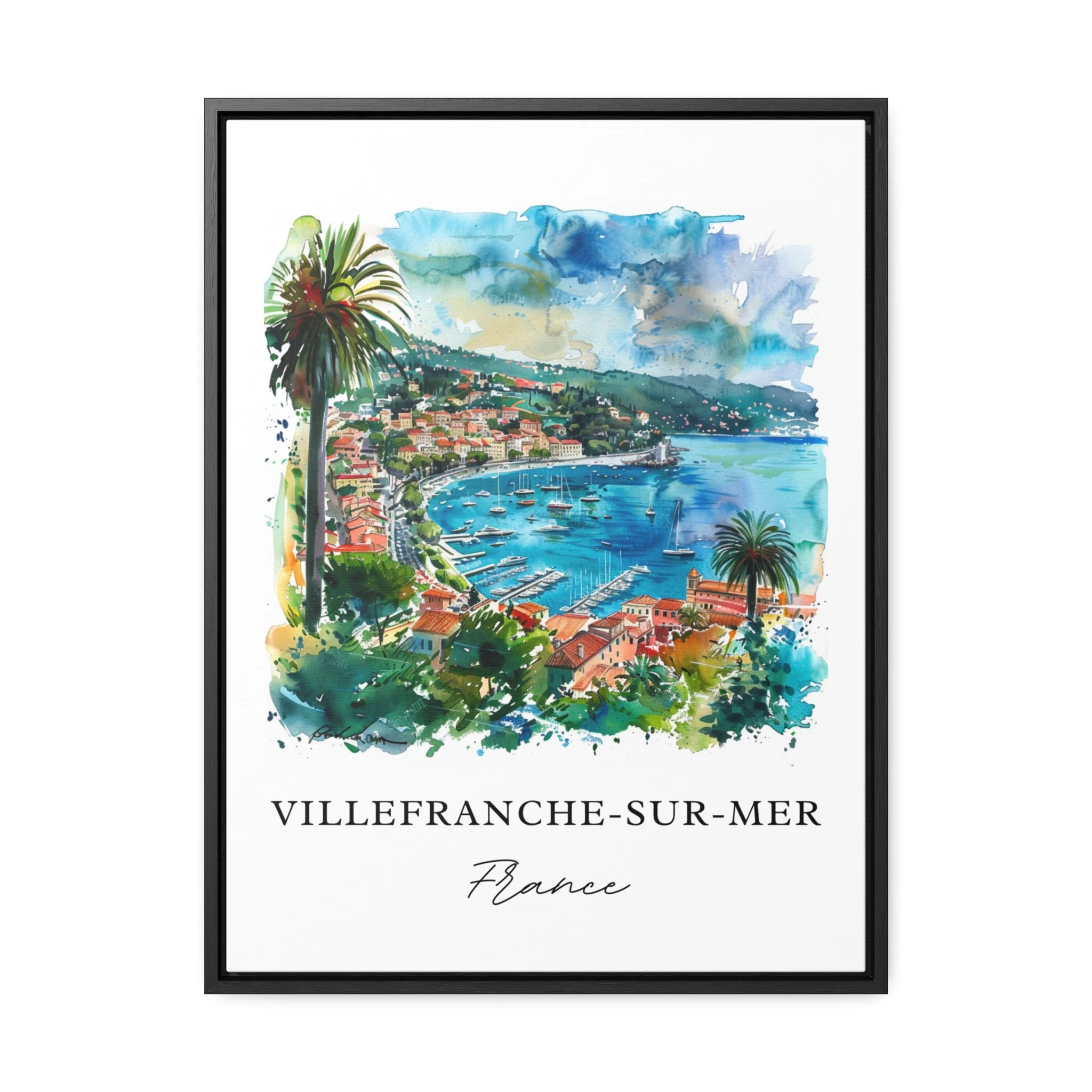 Villefranche-sur-Mer, France – Watercolor Art Print - Image 5