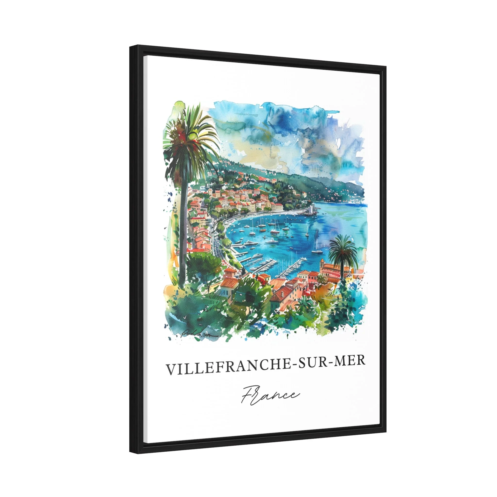 Villefranche-sur-Mer, France – Watercolor Art Print - Image 6