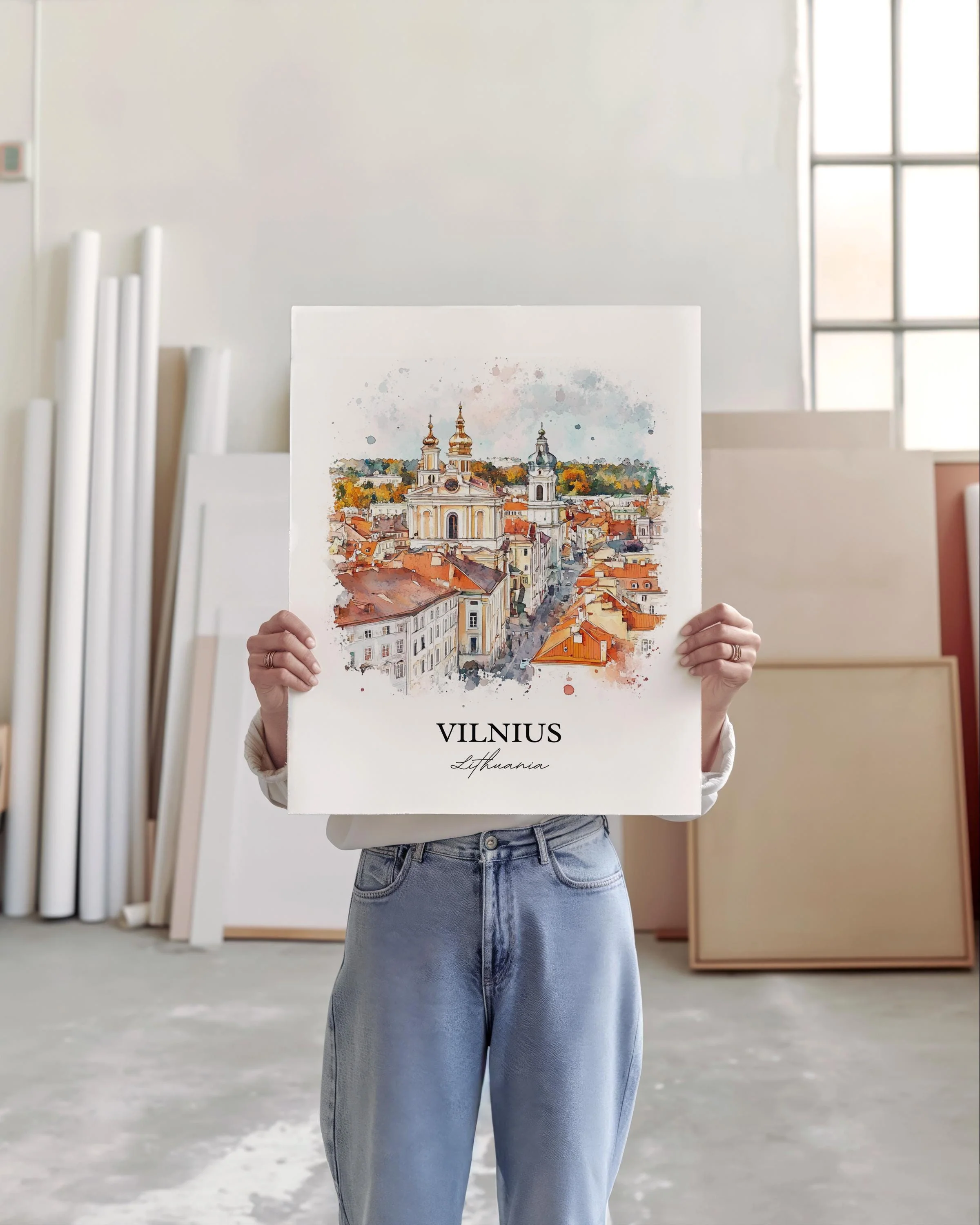 Vilnius, Lithuania – Watercolor Art Print - Image 4