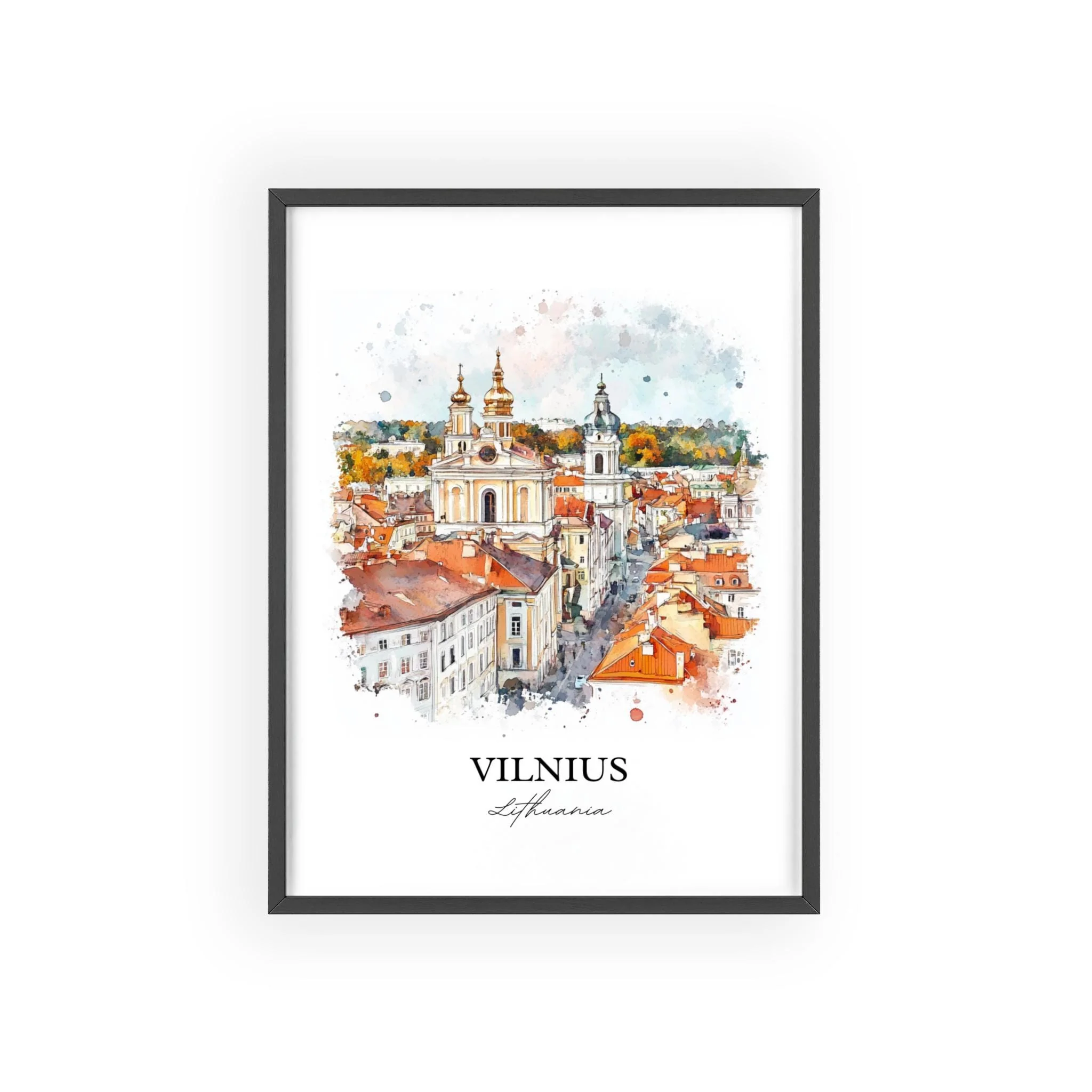 Vilnius, Lithuania – Watercolor Art Print - Image 7