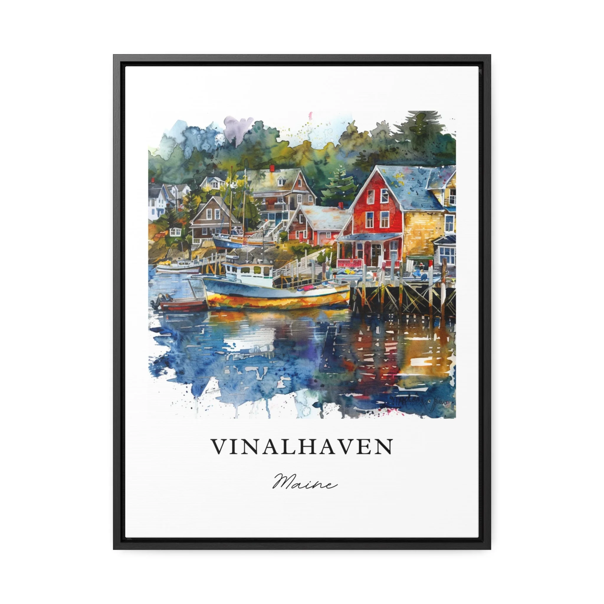 Vinalhaven, ME, Maine – Watercolor Art Print - Image 5
