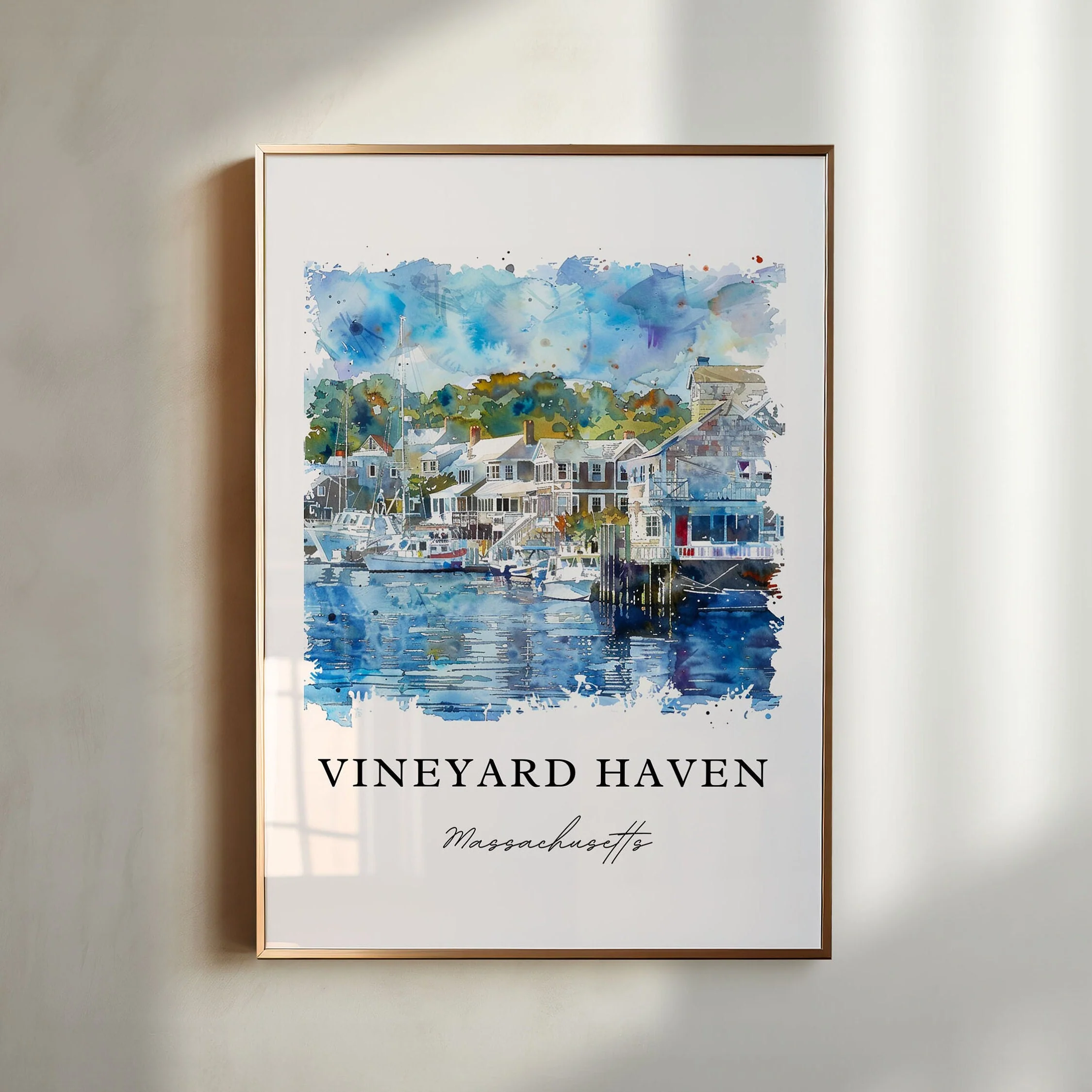 Vineyard Haven, USA – Watercolor Art Print