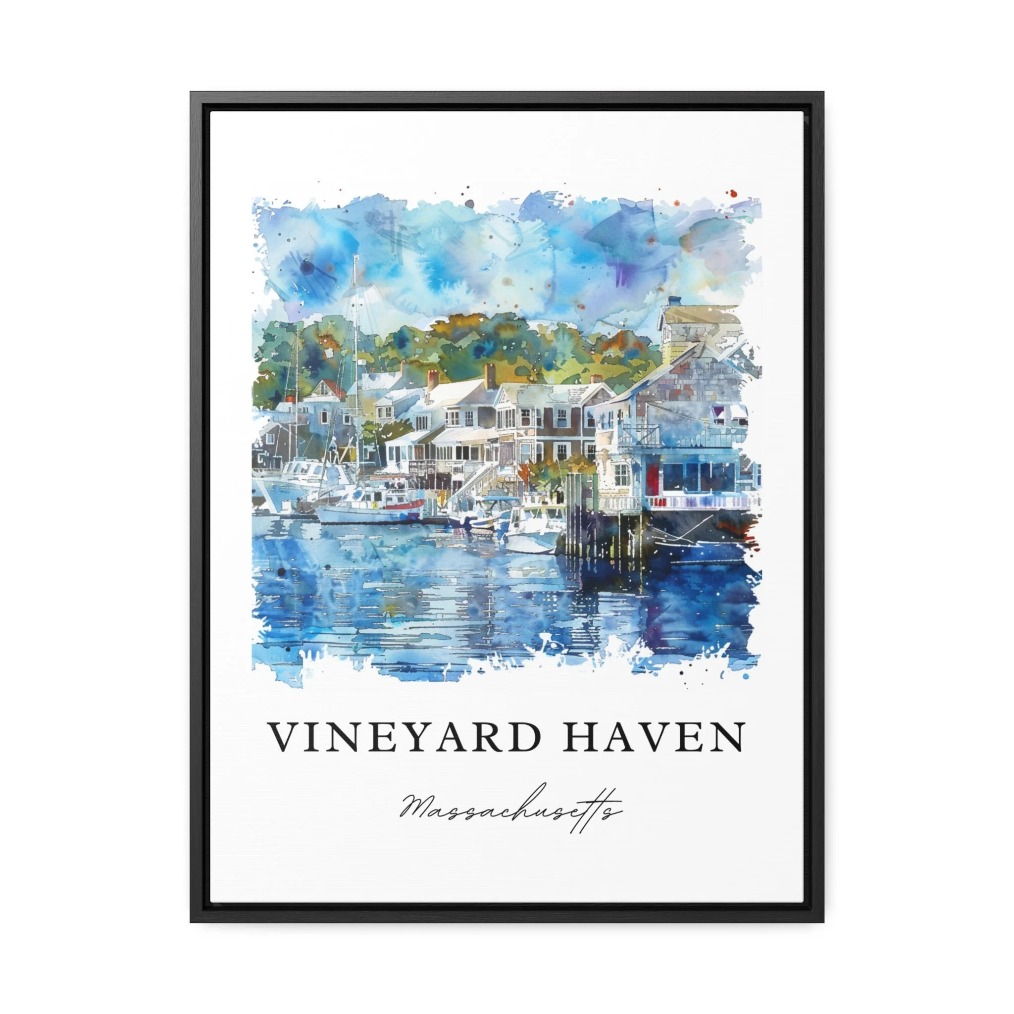 Vineyard Haven, USA – Watercolor Art Print - Image 5