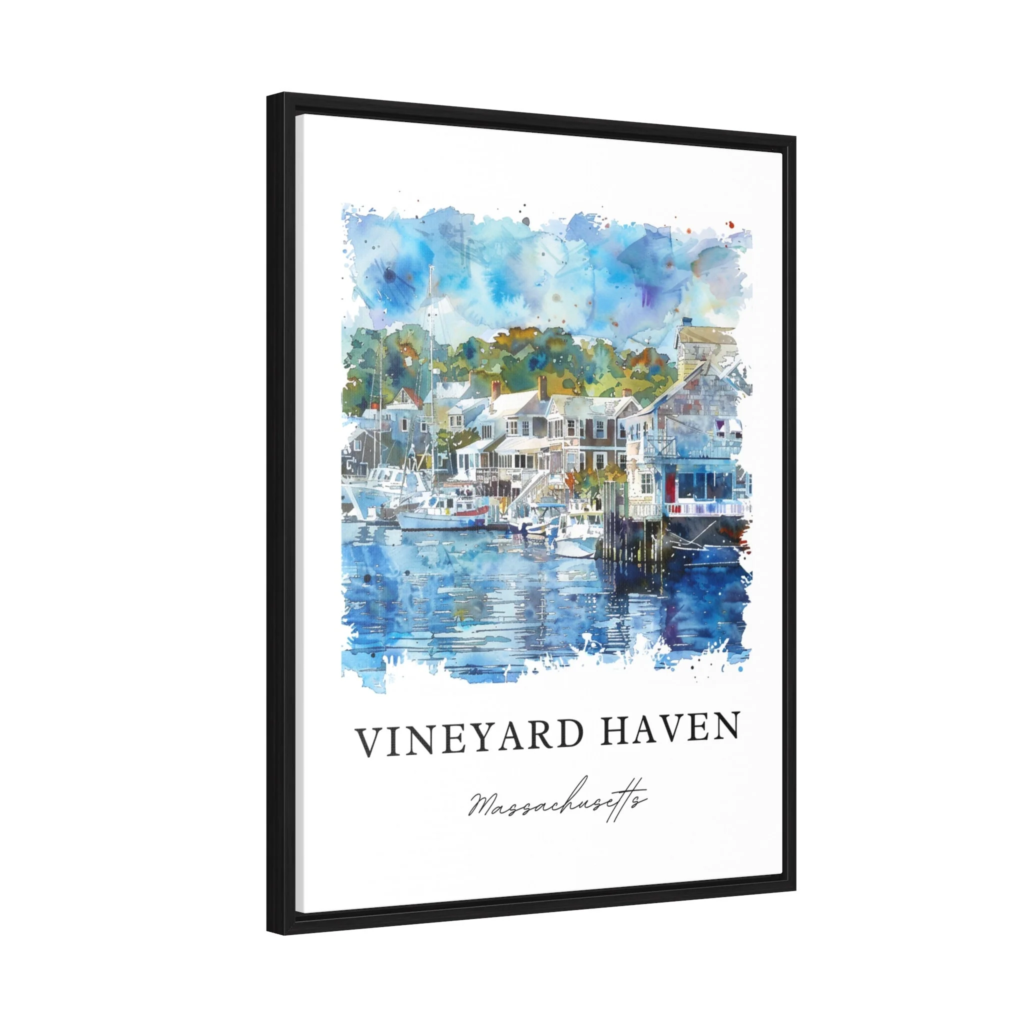 Vineyard Haven, USA – Watercolor Art Print - Image 6