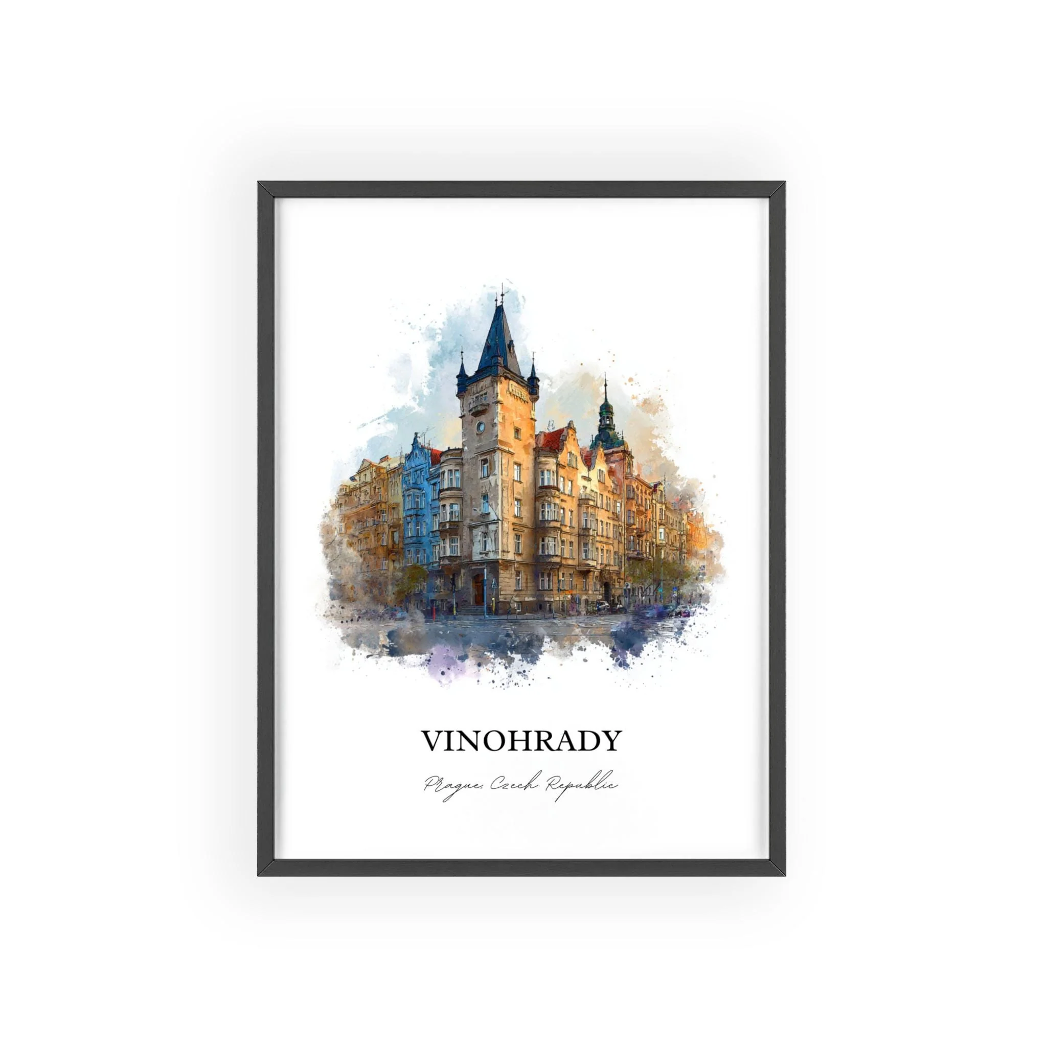 Vinohrady, Czech Republic – Watercolor Art Print - Image 10
