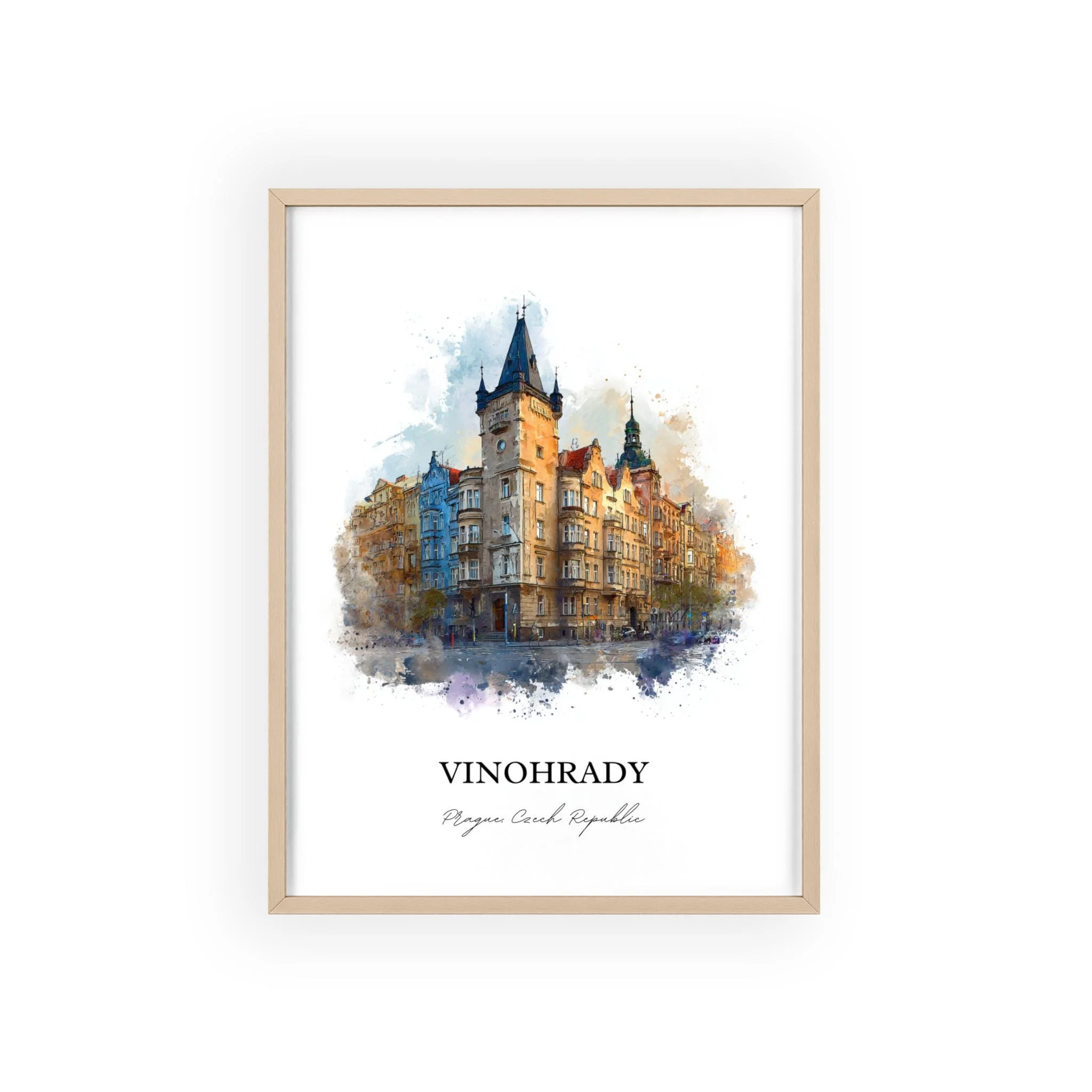 Vinohrady, Czech Republic – Watercolor Art Print - Image 12