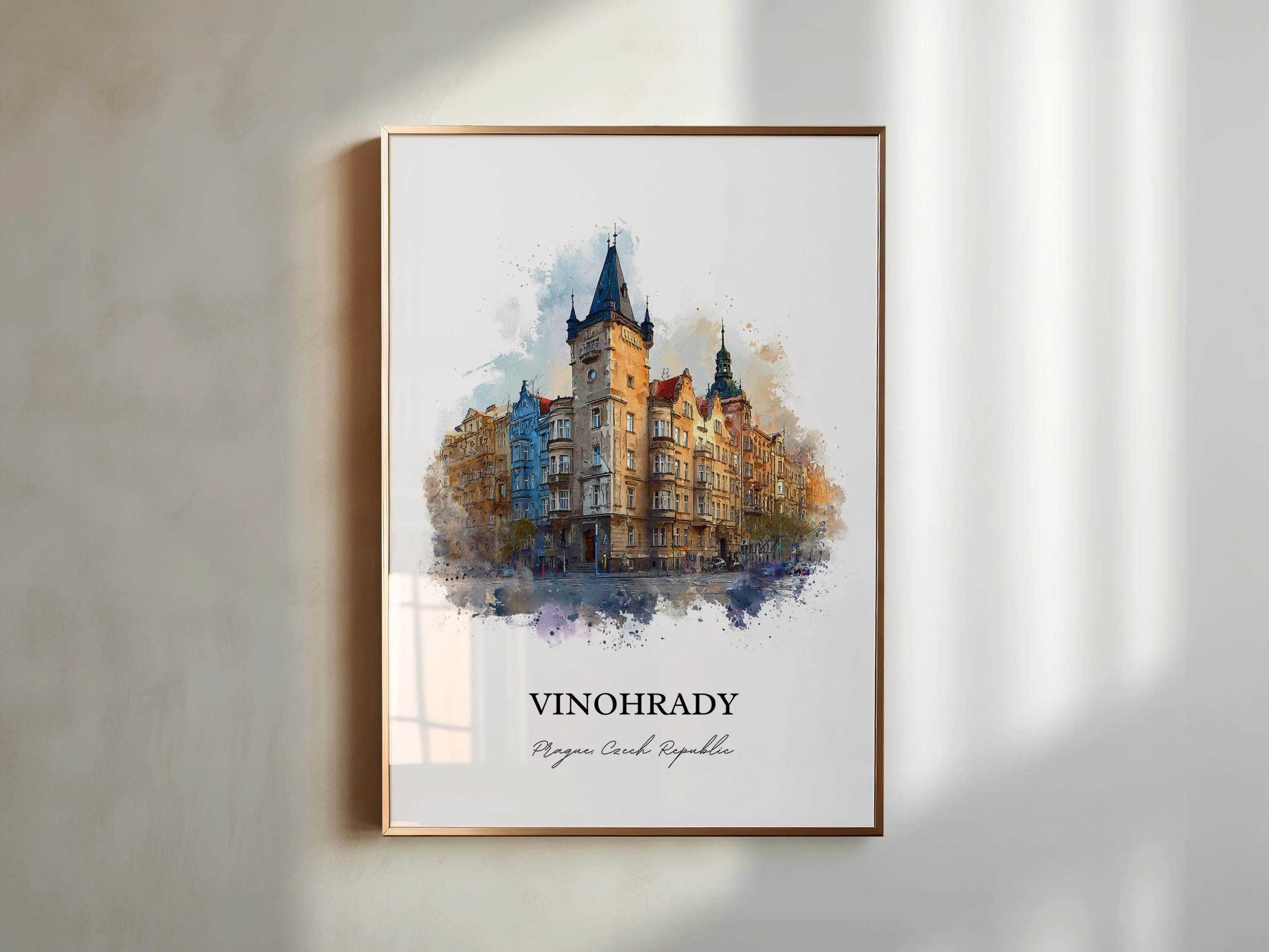 Vinohrady, Czech Republic – Watercolor Art Print - Image 5