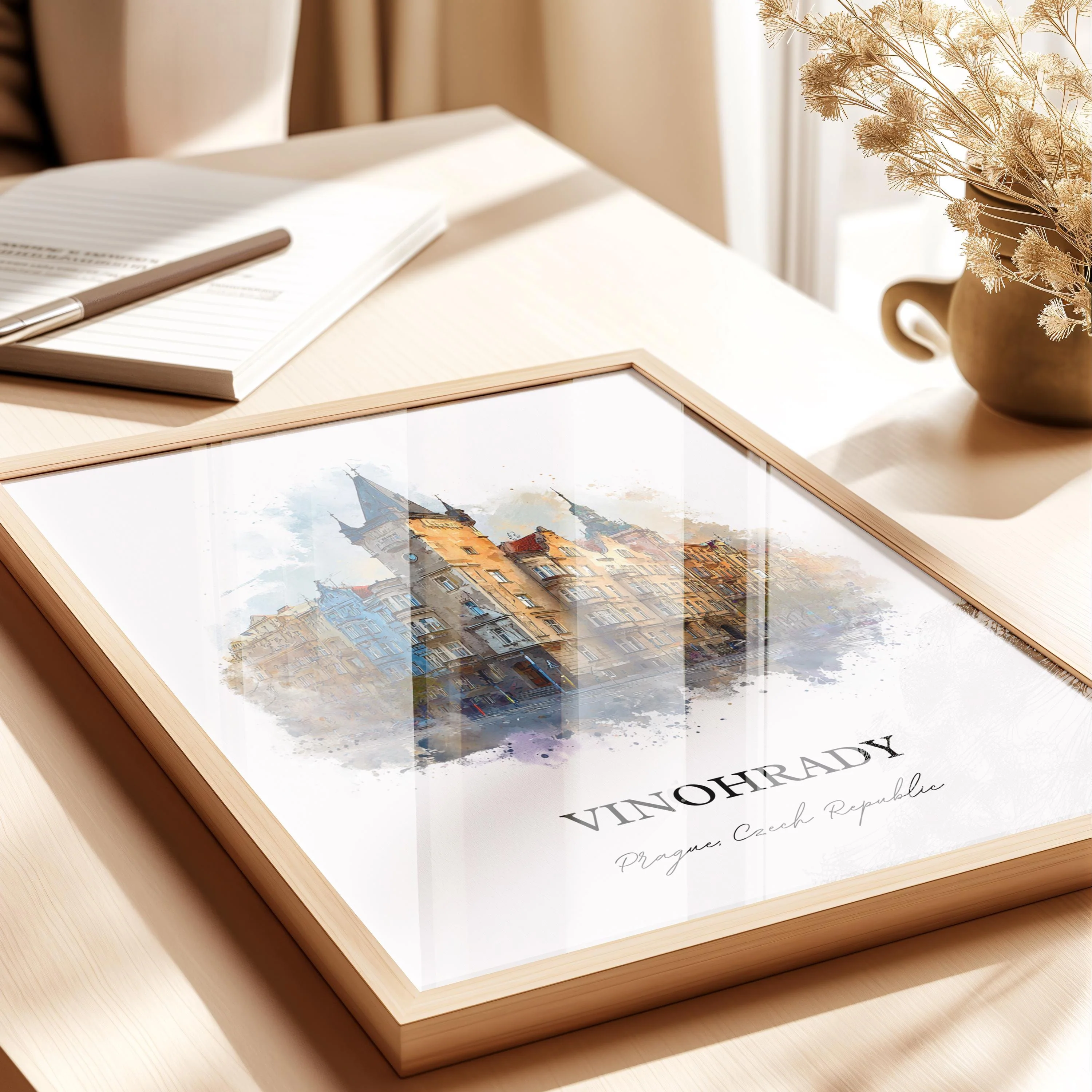 Vinohrady, Czech Republic – Watercolor Art Print - Image 7