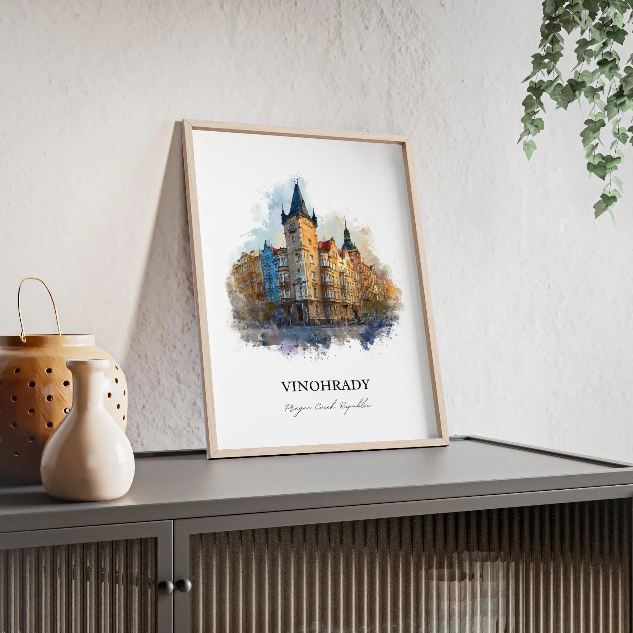 Vinohrady, Czech Republic – Watercolor Art Print - Image 8