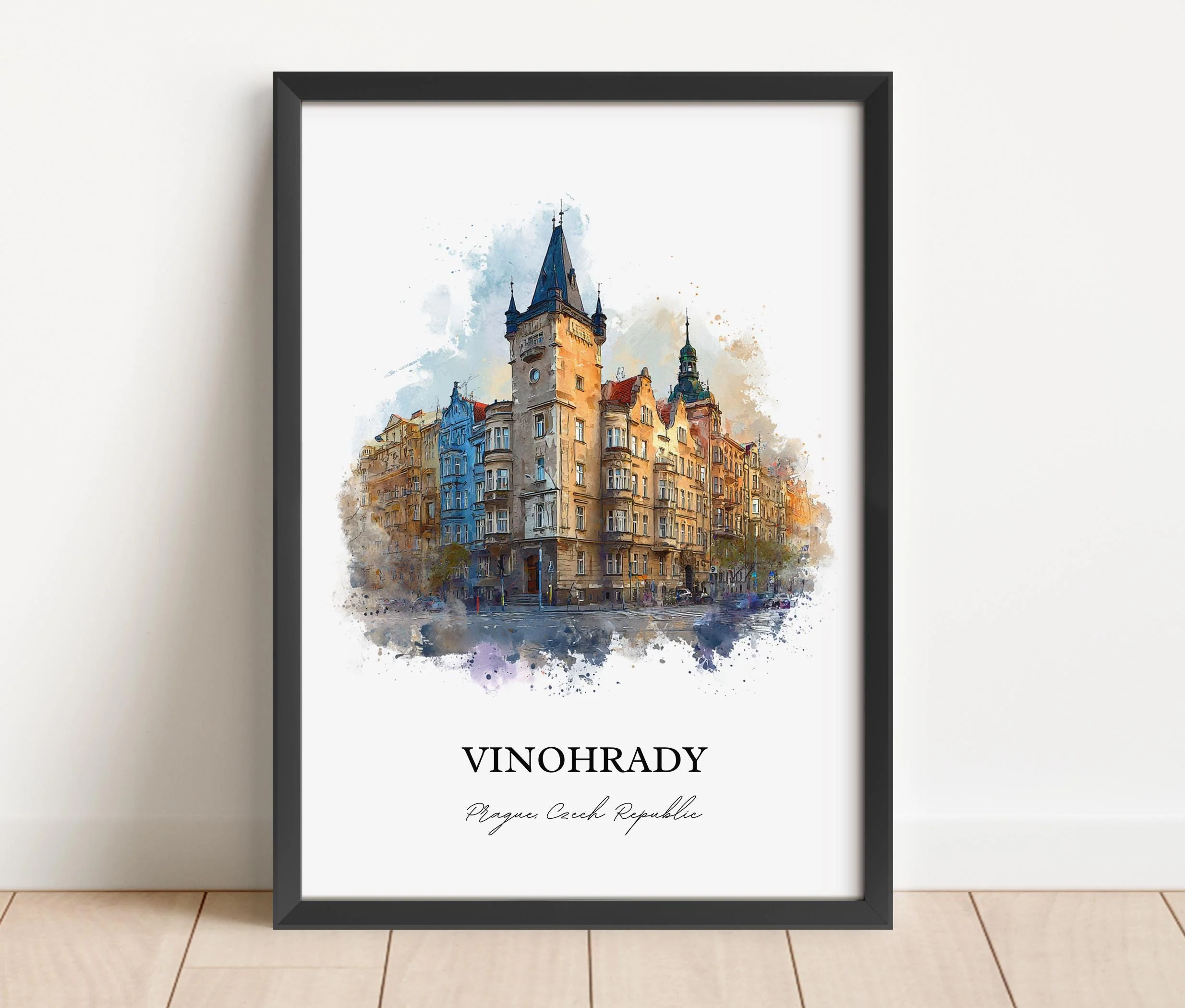 Vinohrady, Czech Republic – Watercolor Art Print - Image 9