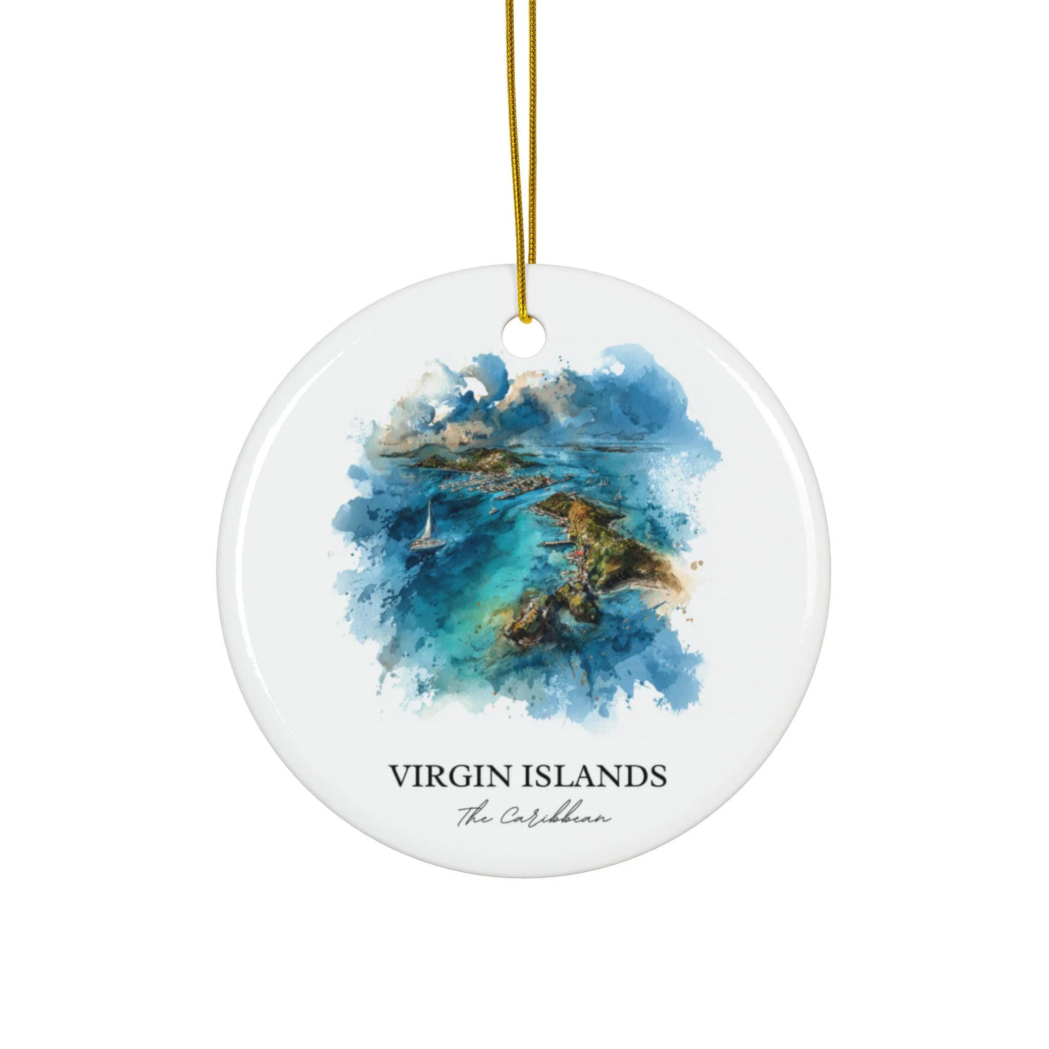 Virgin Islands Ornament: Unique Caribbean Souvenir, Caribbean Xmas Decor, and Authentic Virgin Islands Gift