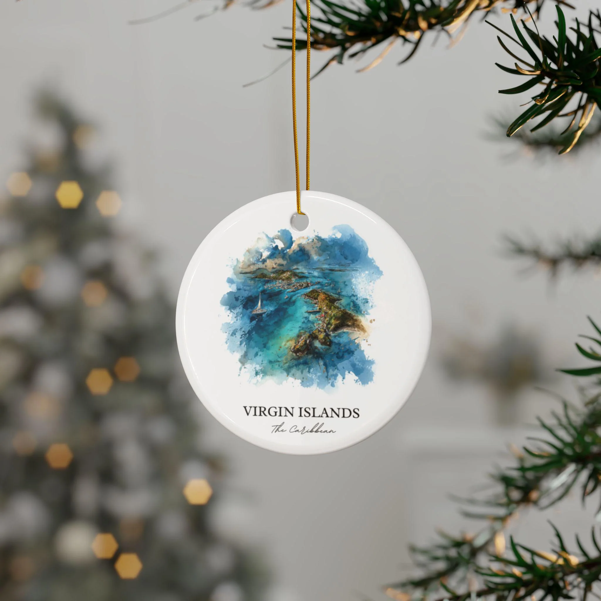 Virgin Islands Ornament: Unique Caribbean Souvenir, Caribbean Xmas Decor, and Authentic Virgin Islands Gift - Image 2