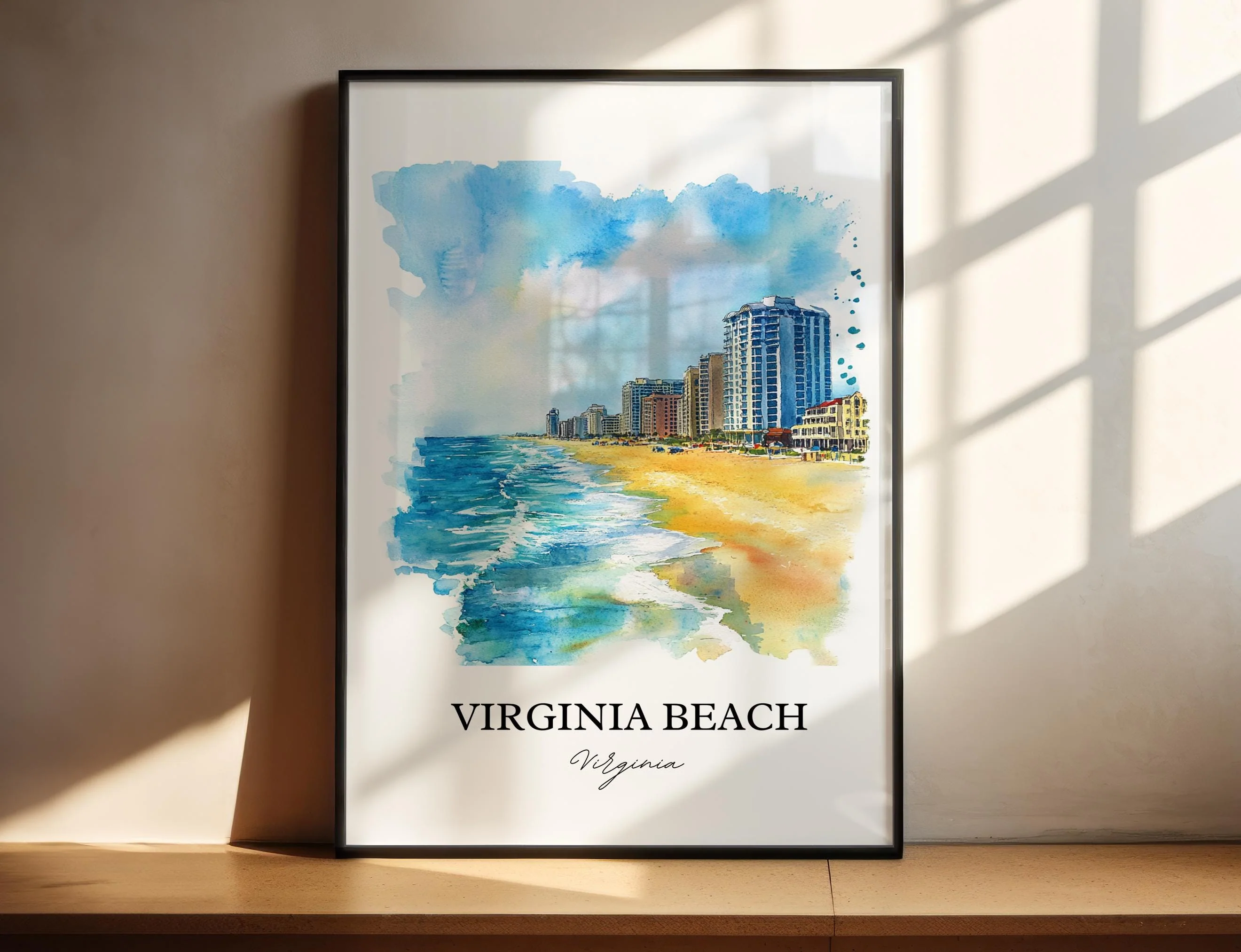 Virginia Beach, USA – Watercolor Art Print