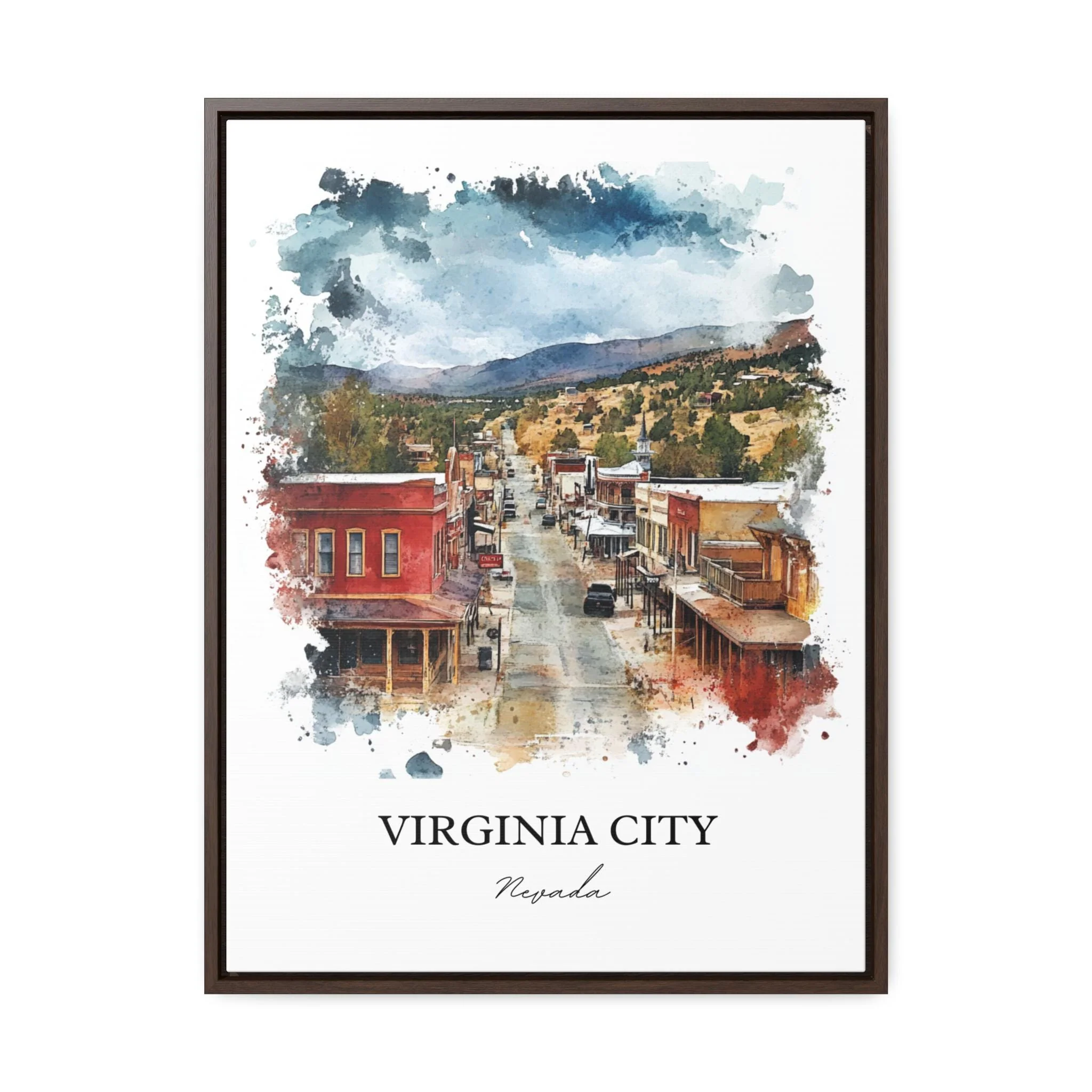 Virginia City, NV, USA – Watercolor Art Print - Image 7