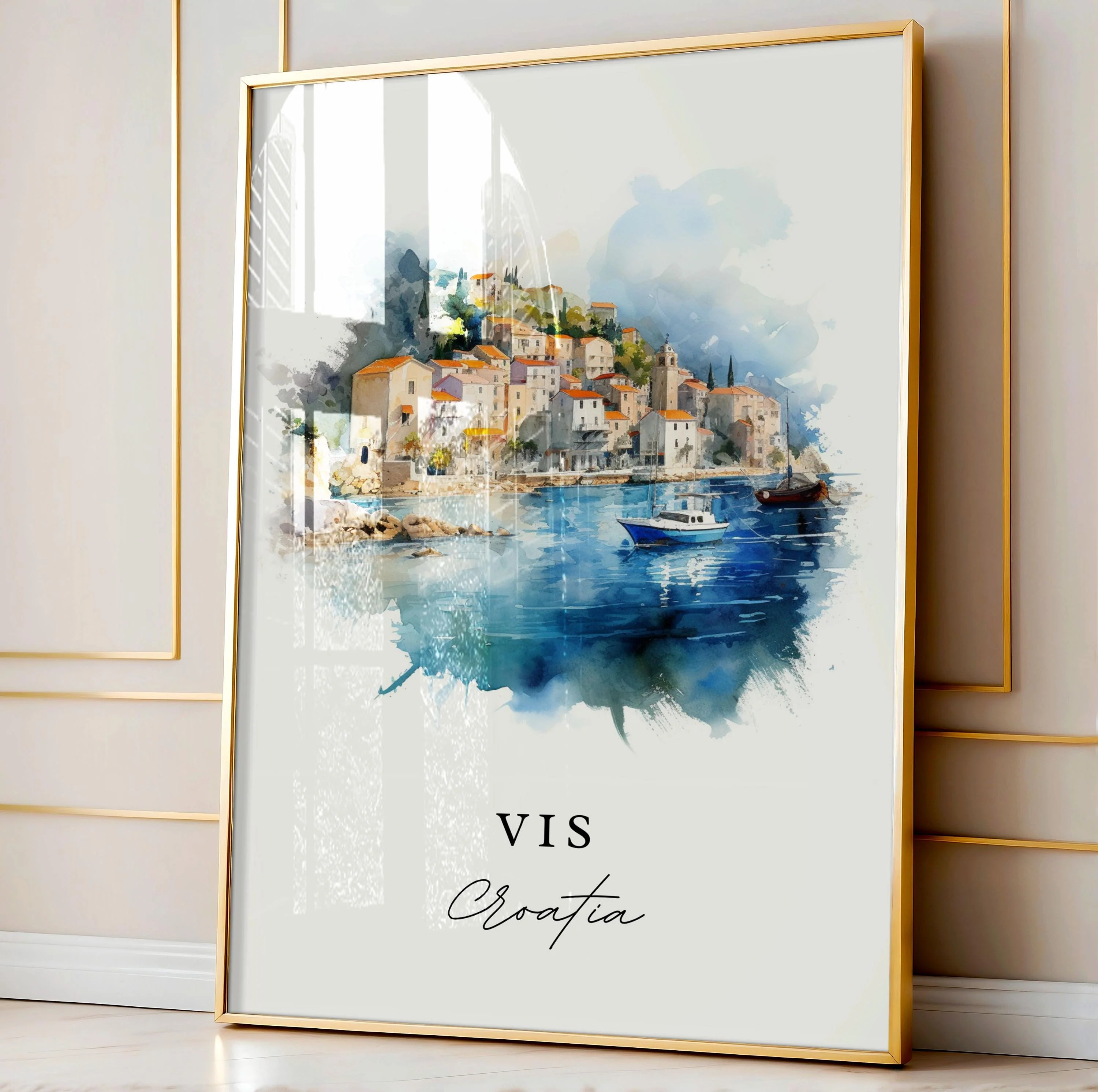 Vis, Croatia – Watercolor Art Print - Image 5