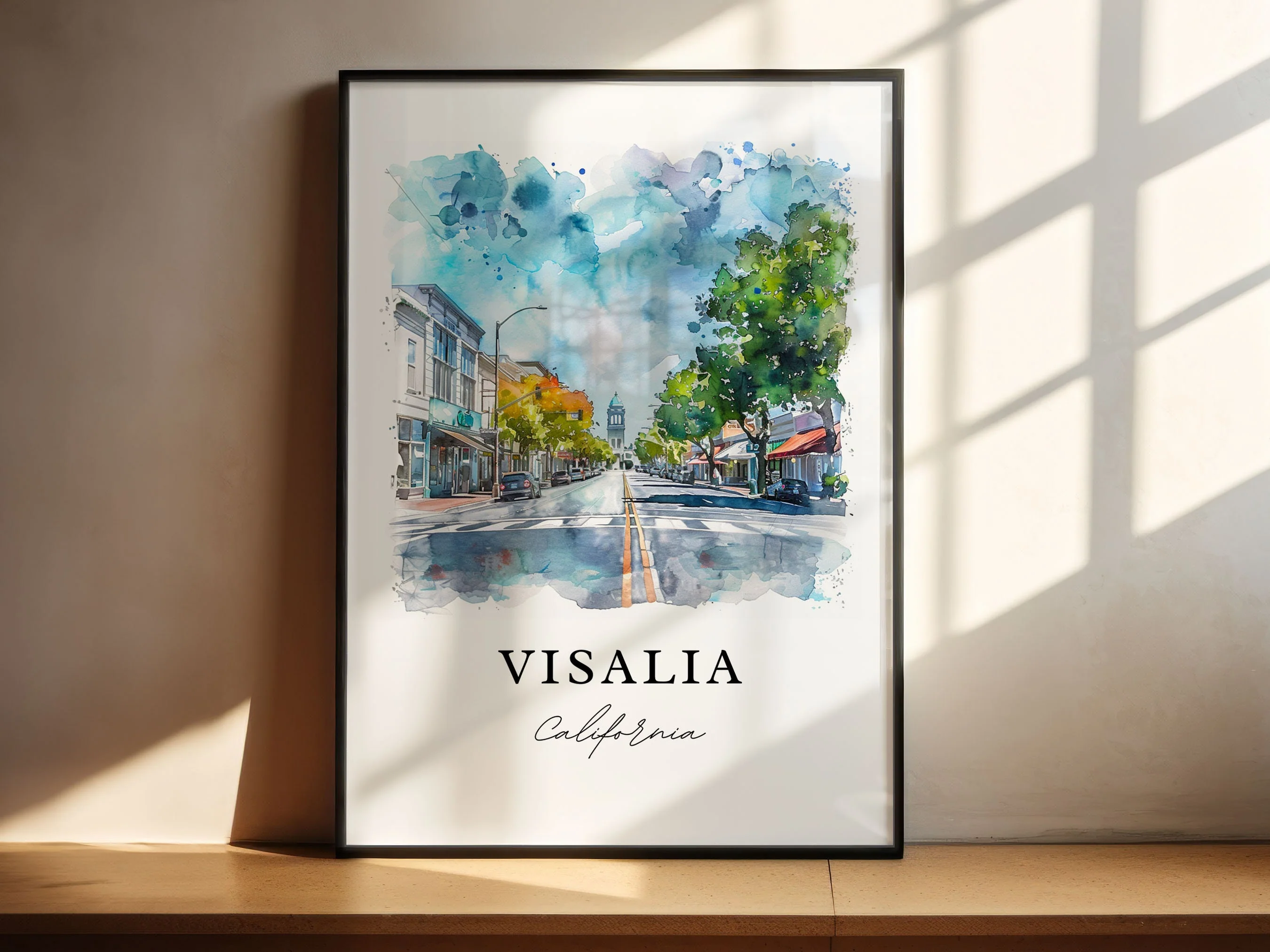 Visalia, California – Watercolor Art Print - Image 5