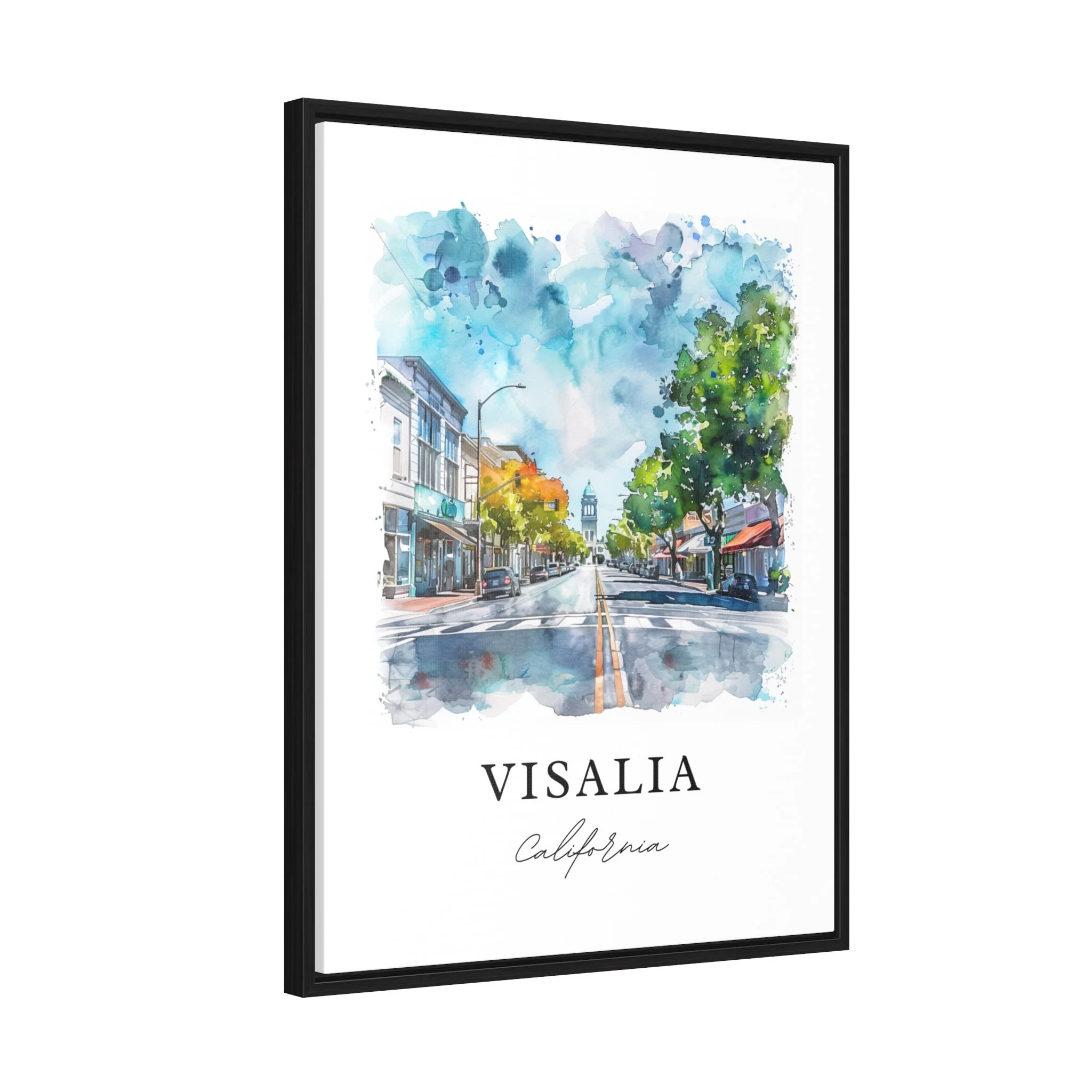 Visalia, California – Watercolor Art Print - Image 7
