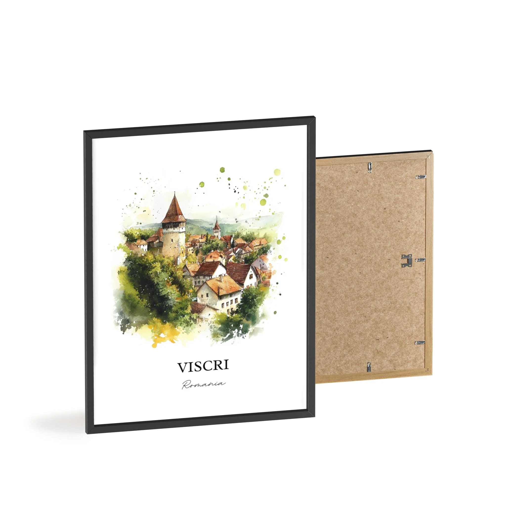 Viscri, Romania – Watercolor Art Print - Image 8