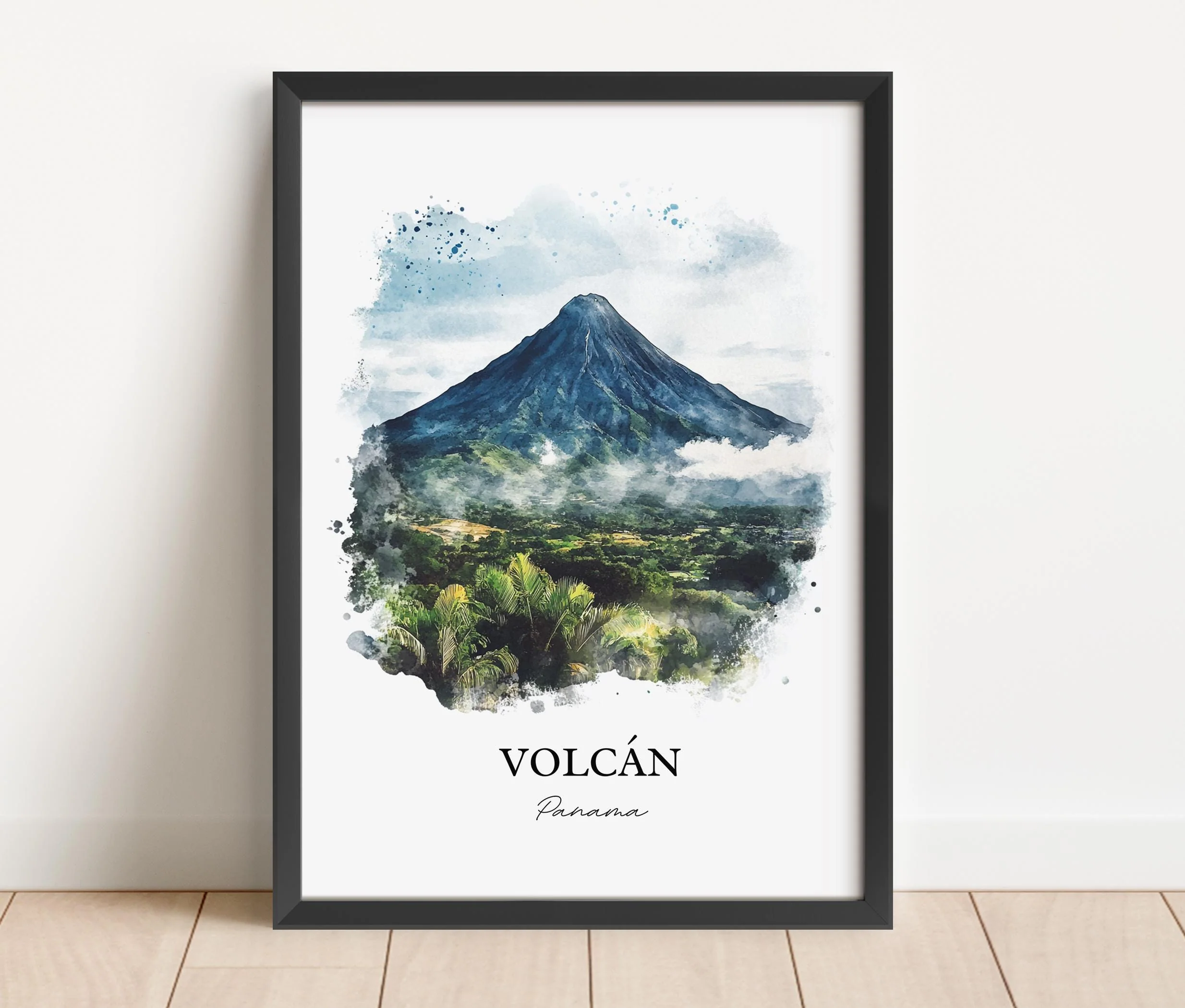 Volcán Panama, Panama – Watercolor Art Print - Image 4