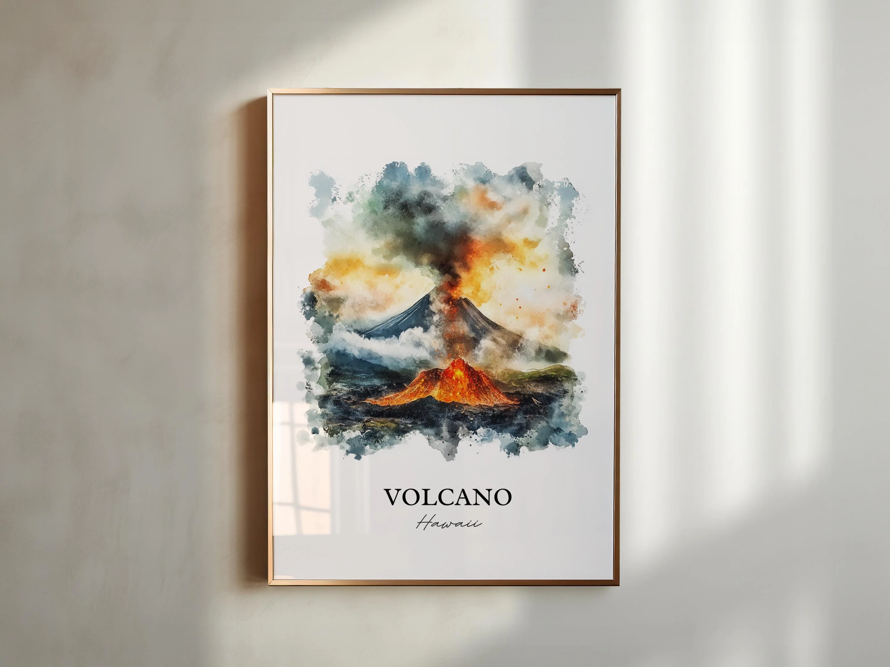 Volcano Village, Hawaii – Watercolor Art Print - Image 3