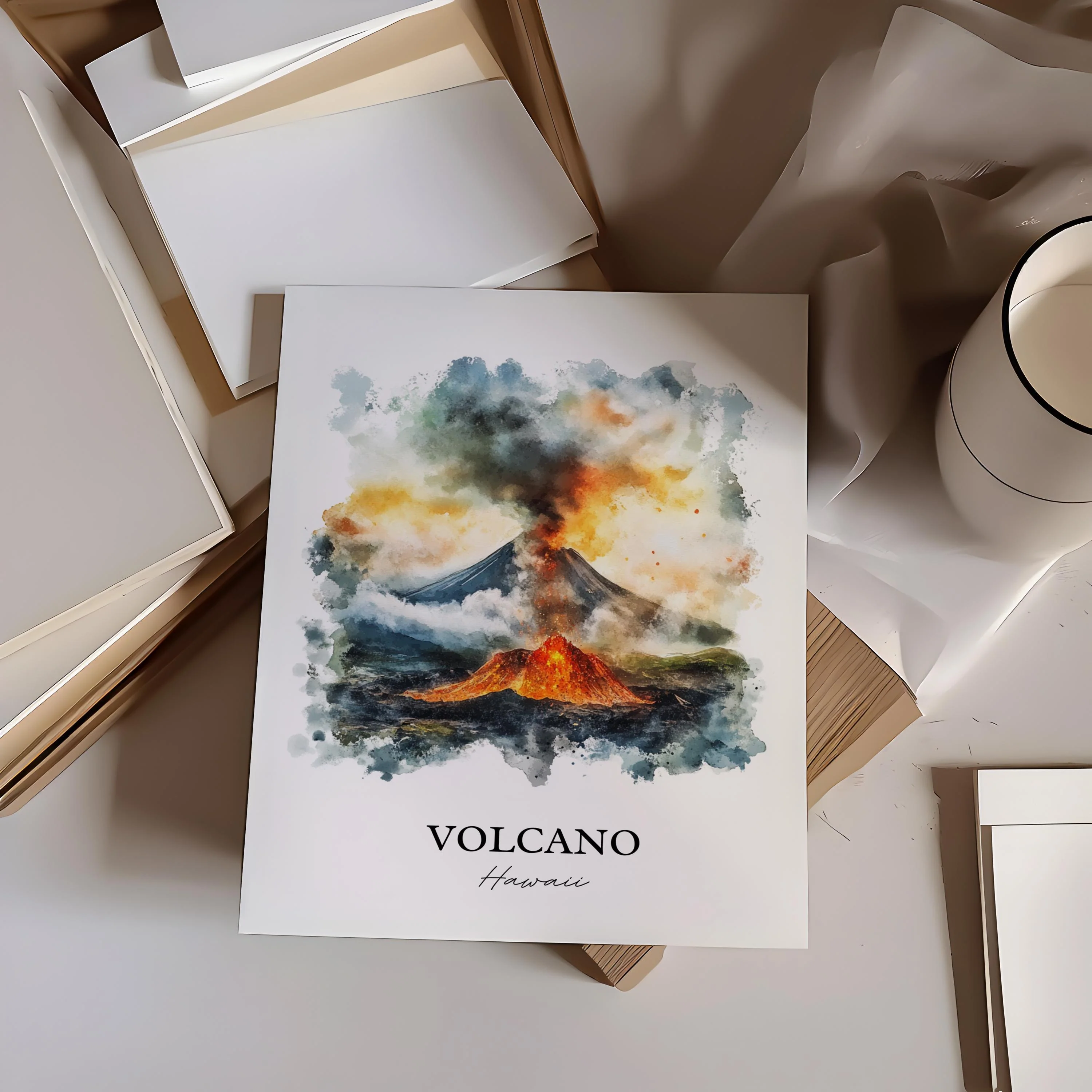Volcano Village, Hawaii – Watercolor Art Print - Image 5
