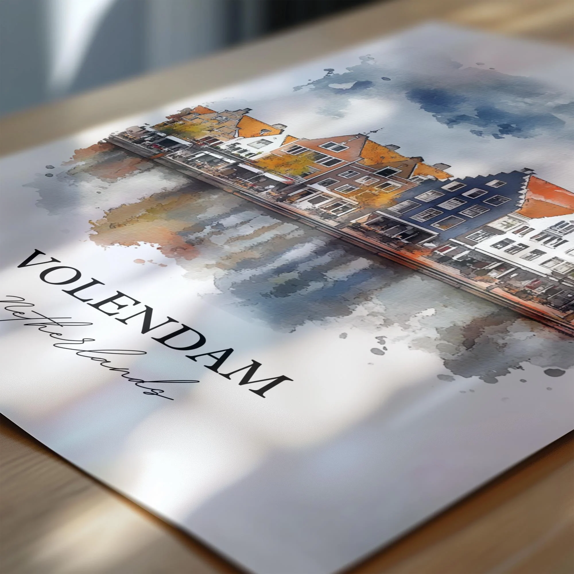 Volendam, Netherlands – Watercolor Art Print - Image 2