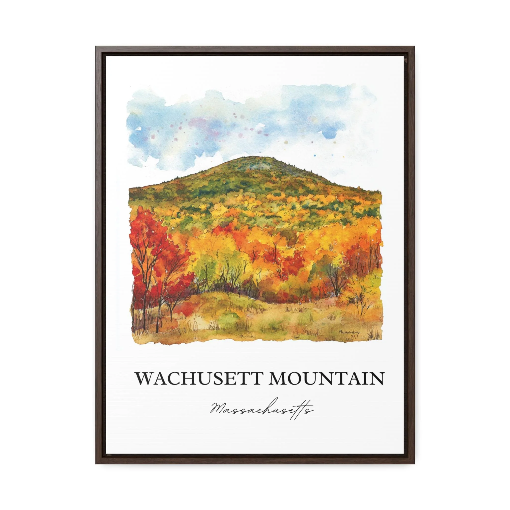 Wachusett Mountain, Massachusetts – Watercolor Art Print - Image 7