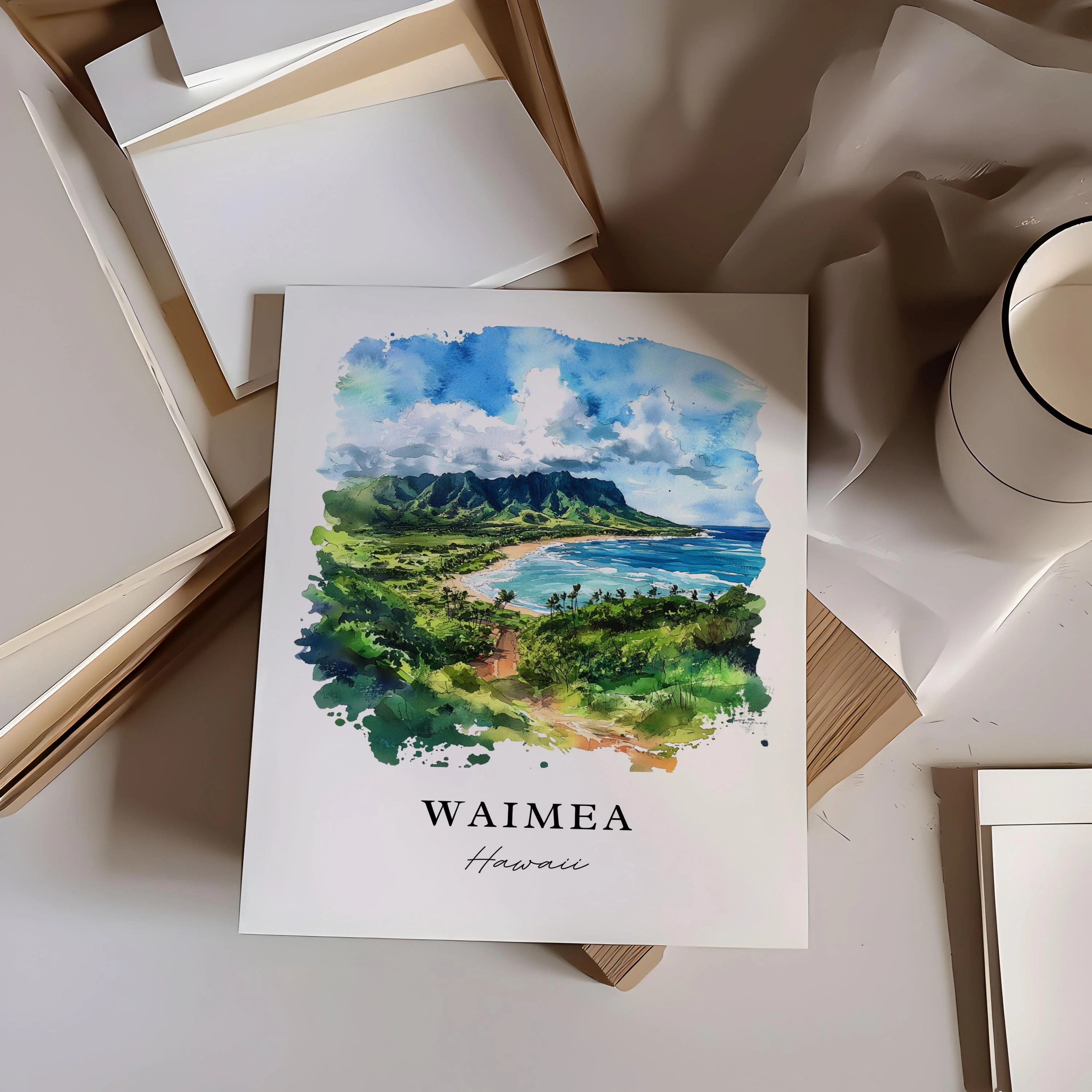 Waimea, Hawaii – Watercolor Art Print - Image 2