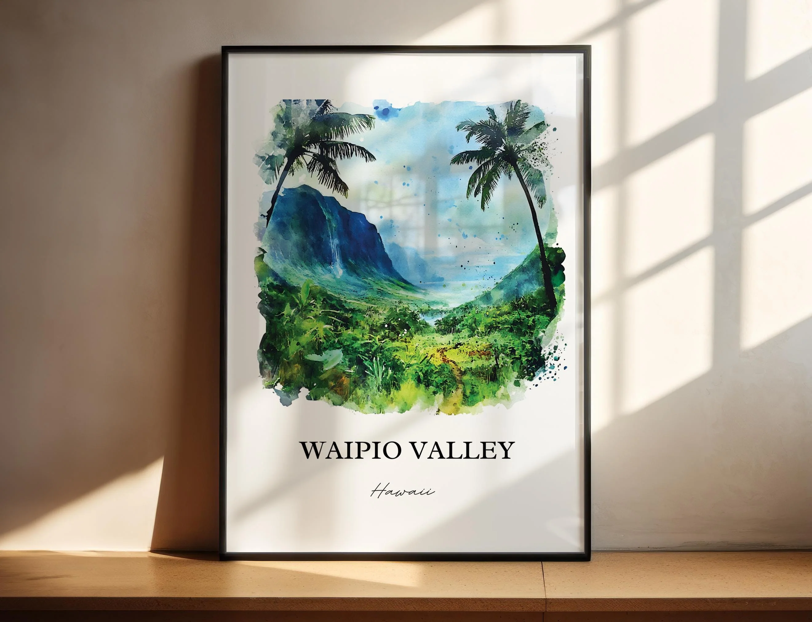 Waipio Valley, Hawaii – Watercolor Art Print