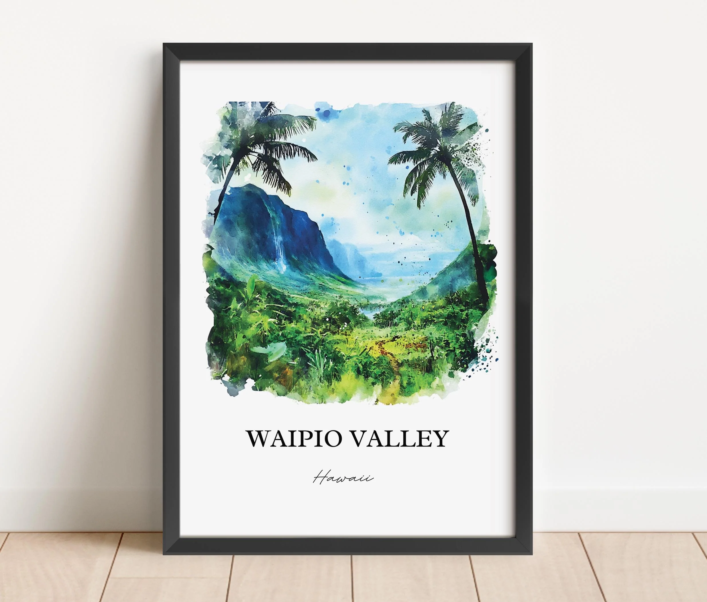 Waipio Valley, Hawaii – Watercolor Art Print - Image 3
