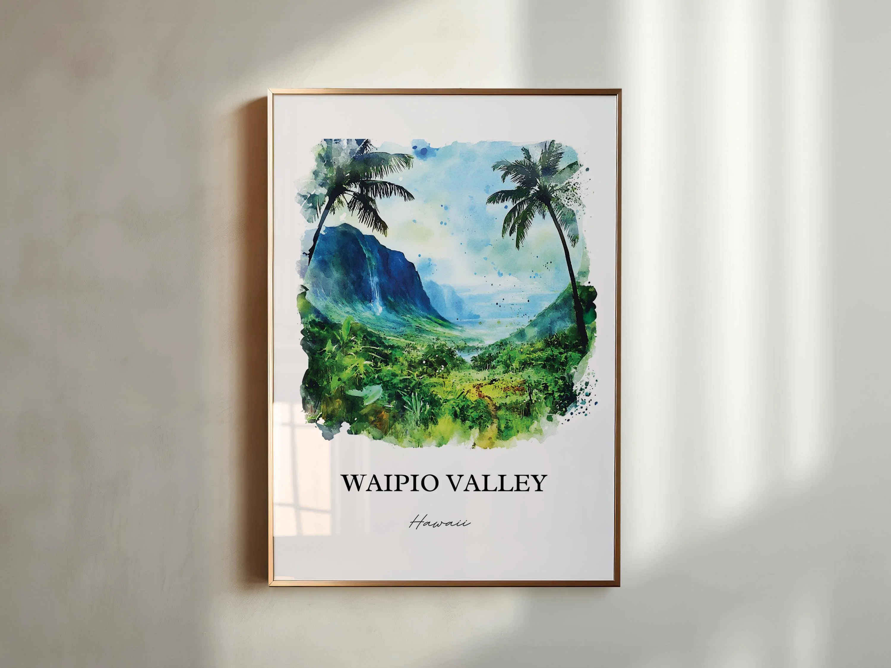 Waipio Valley, Hawaii – Watercolor Art Print - Image 4