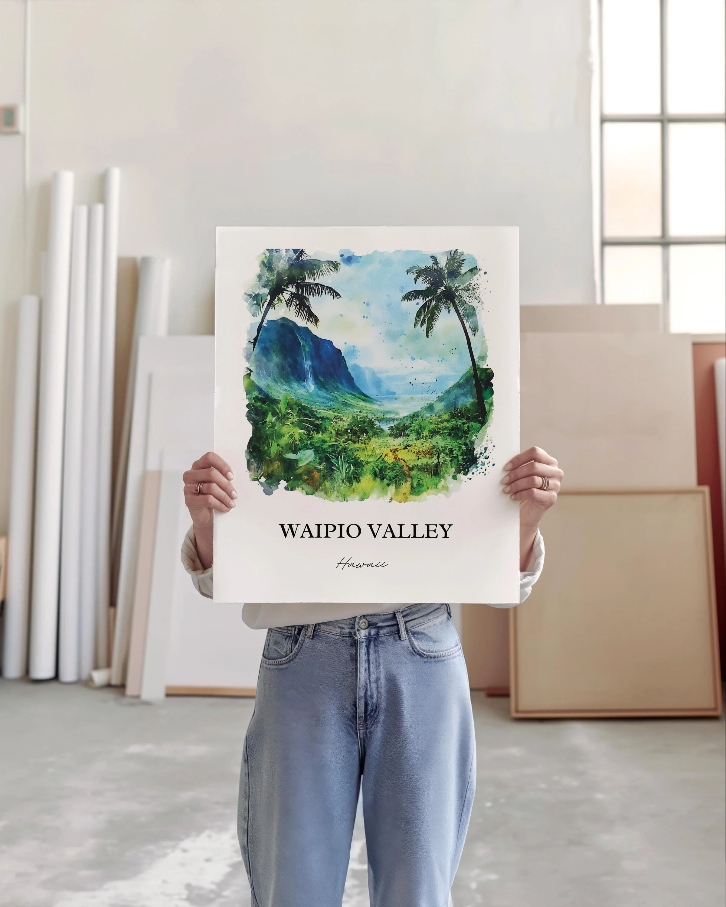 Waipio Valley, Hawaii – Watercolor Art Print - Image 5