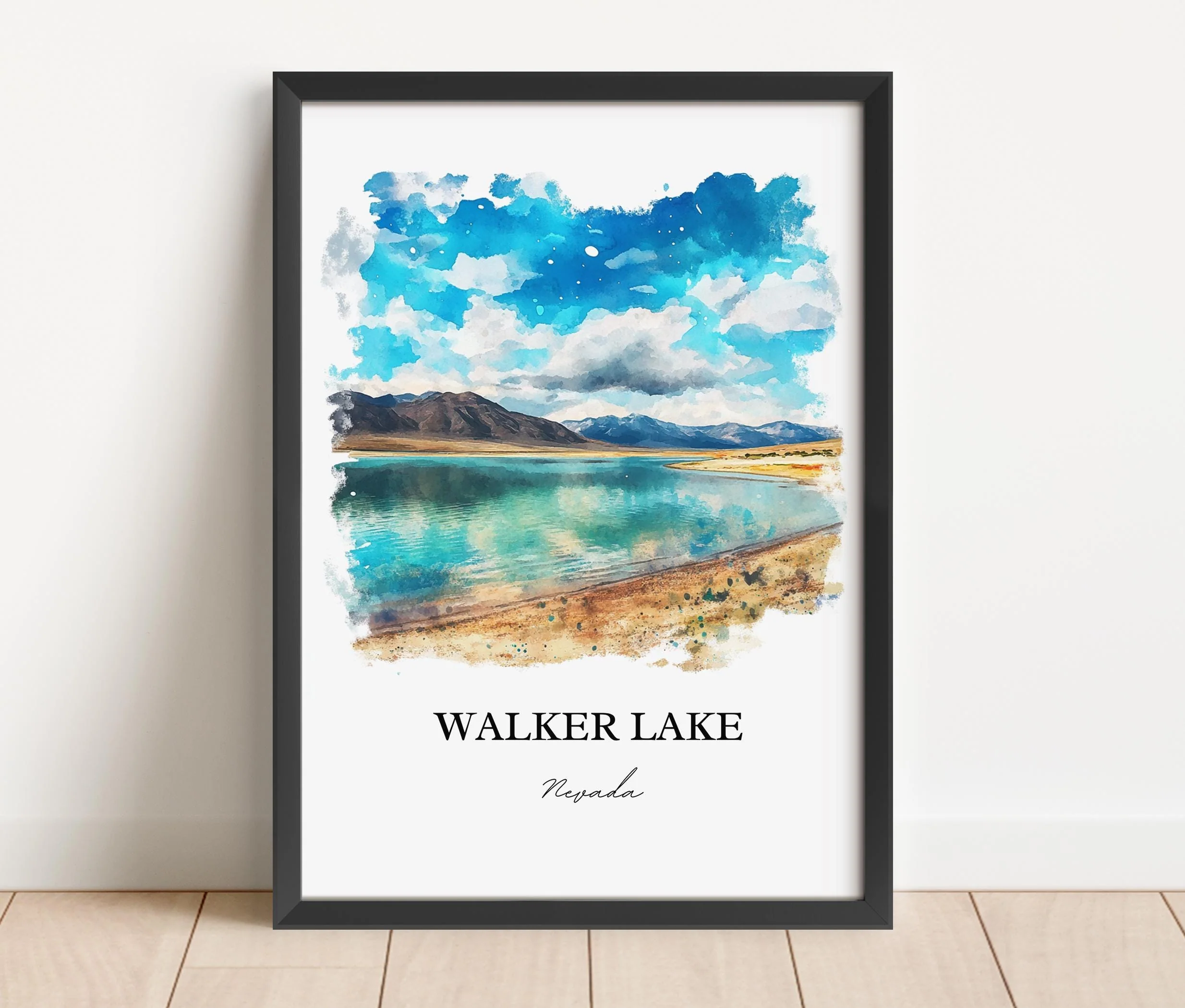 Walker Lake, NV, USA – Watercolor Art Print - Image 5