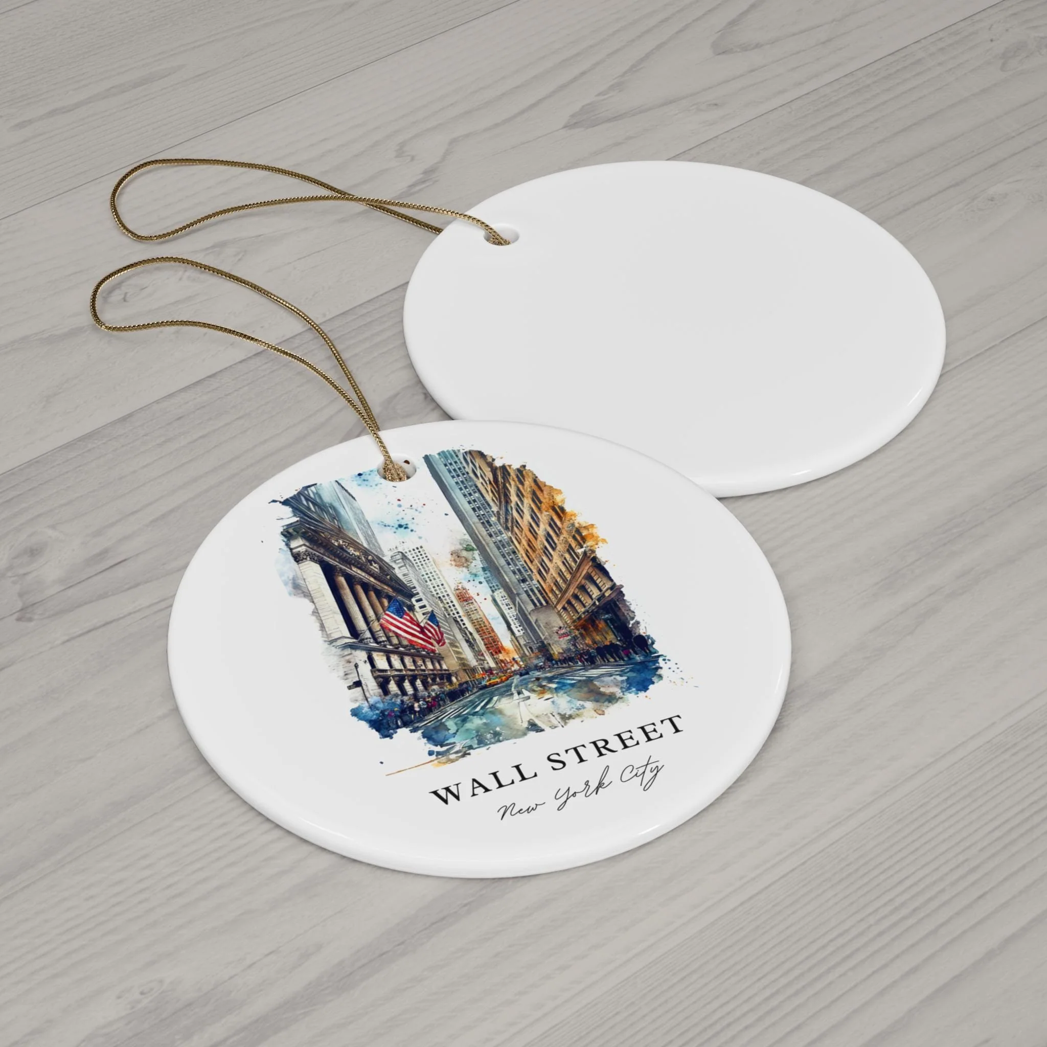 Wall Street NYC Ornament: Unique Wall Street Souvenir, Wall Street Xmas Decor, and Authentic Lower Manhattan Christmas Gift - Image 2