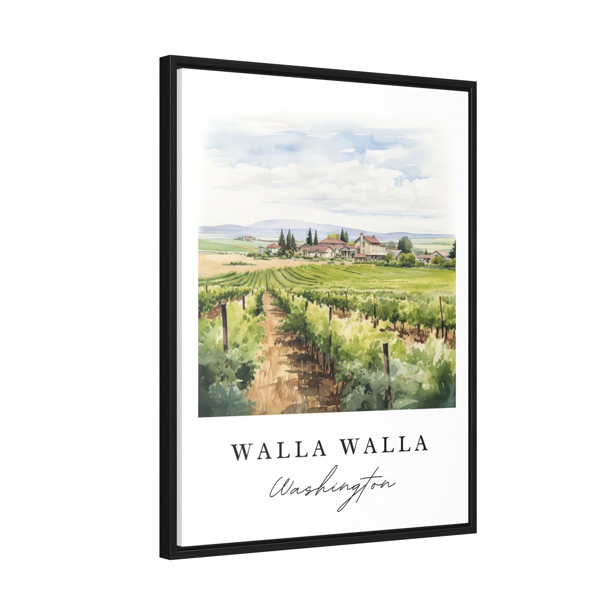 Walla Walla, Washington, Washington – Watercolor Art Print - Image 7