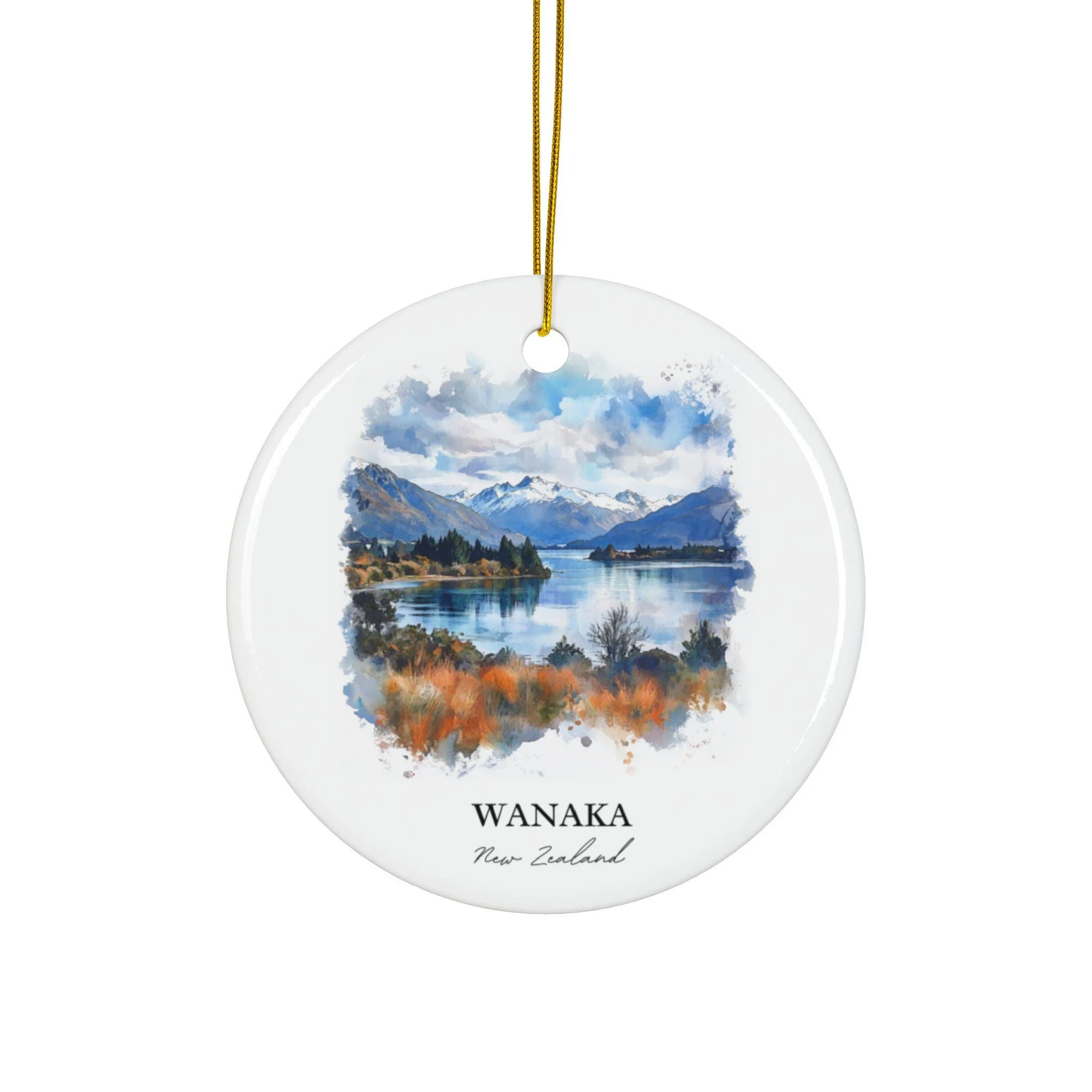 Wanaka New Zealand Ornament: Unique Wanaka NZ Souvenir, New Zealand Xmas Decor, and Authentic Wanaka Gift