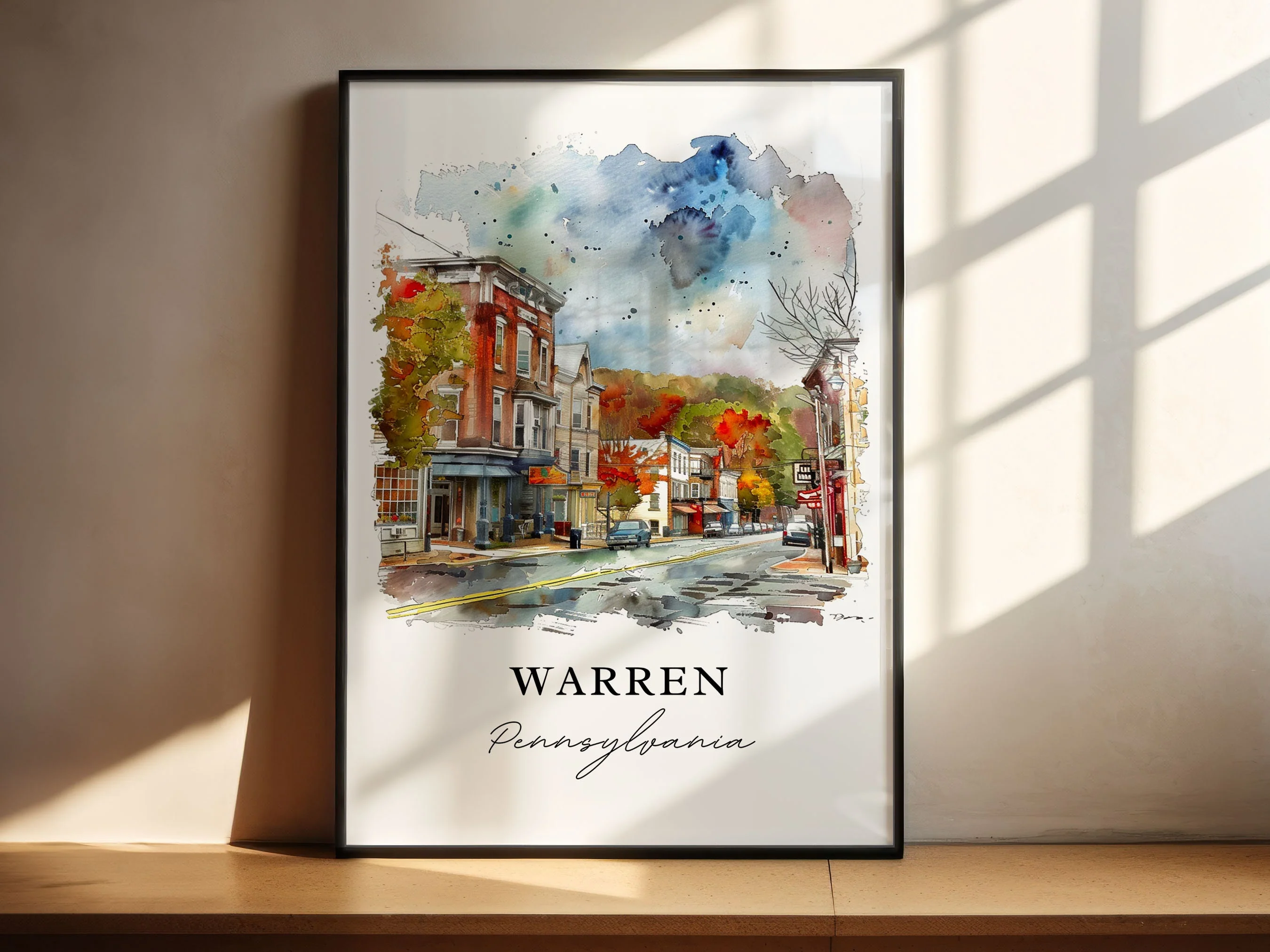 Warren, Pennsylvania, Pennsylvania – Watercolor Art Print - Image 4