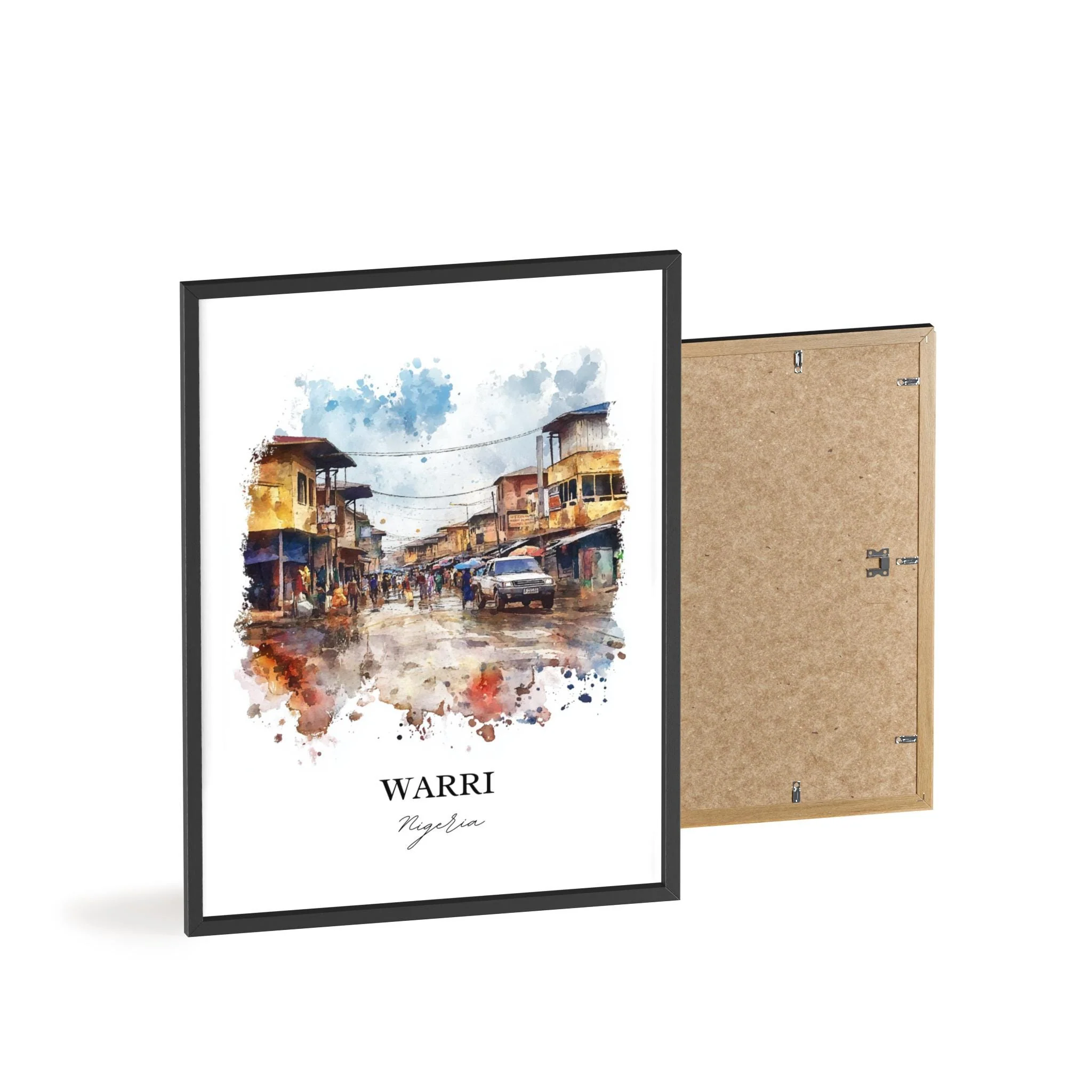 Warri, Nigeria – Watercolor Art Print - Image 8