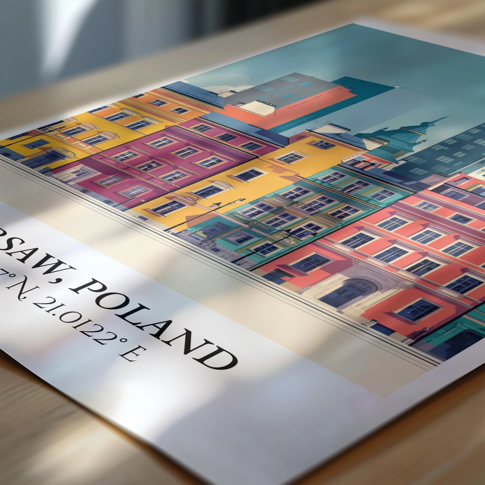 Warsaw, Poland – Watercolor Art Print - Image 2