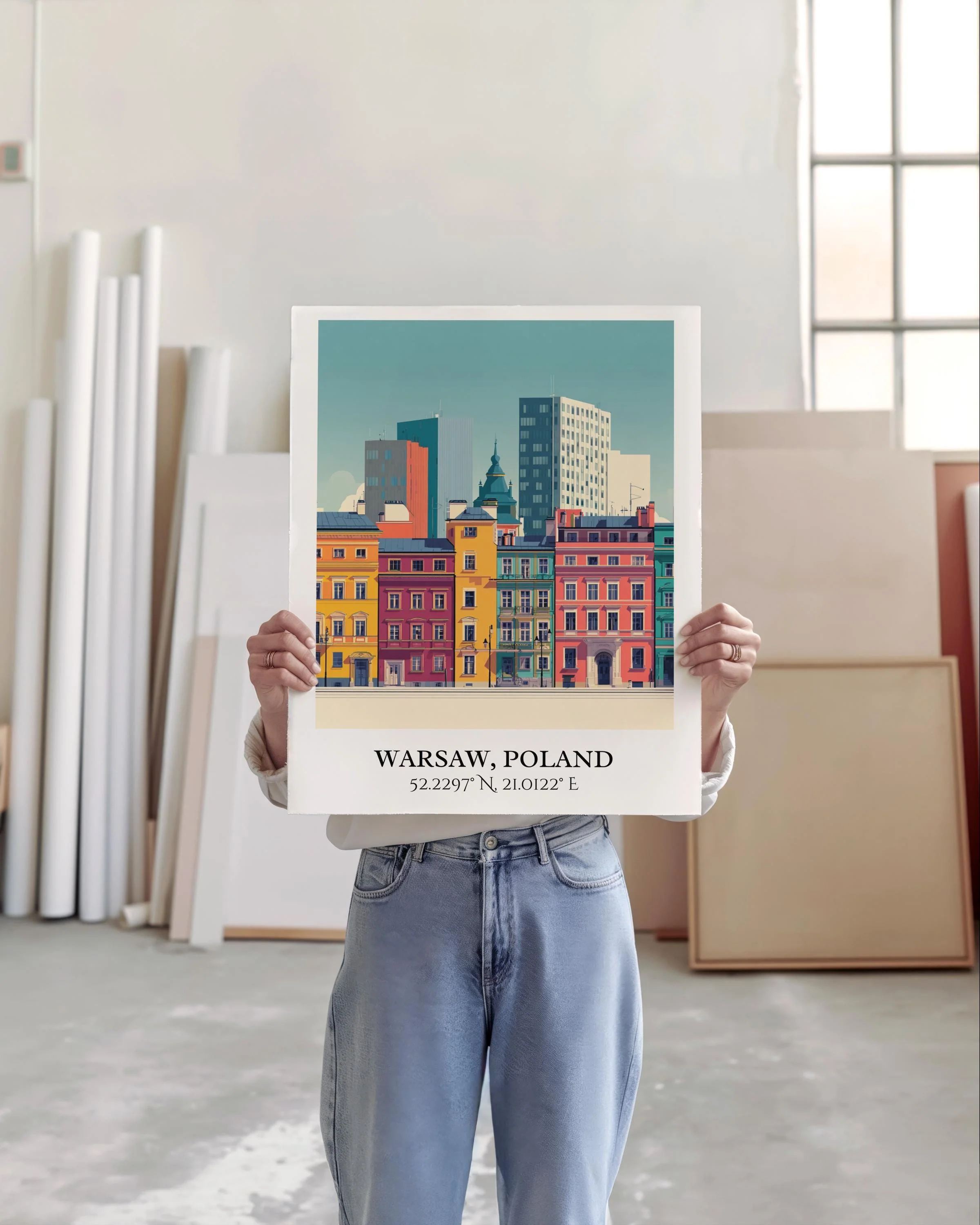 Warsaw, Poland – Watercolor Art Print - Image 3