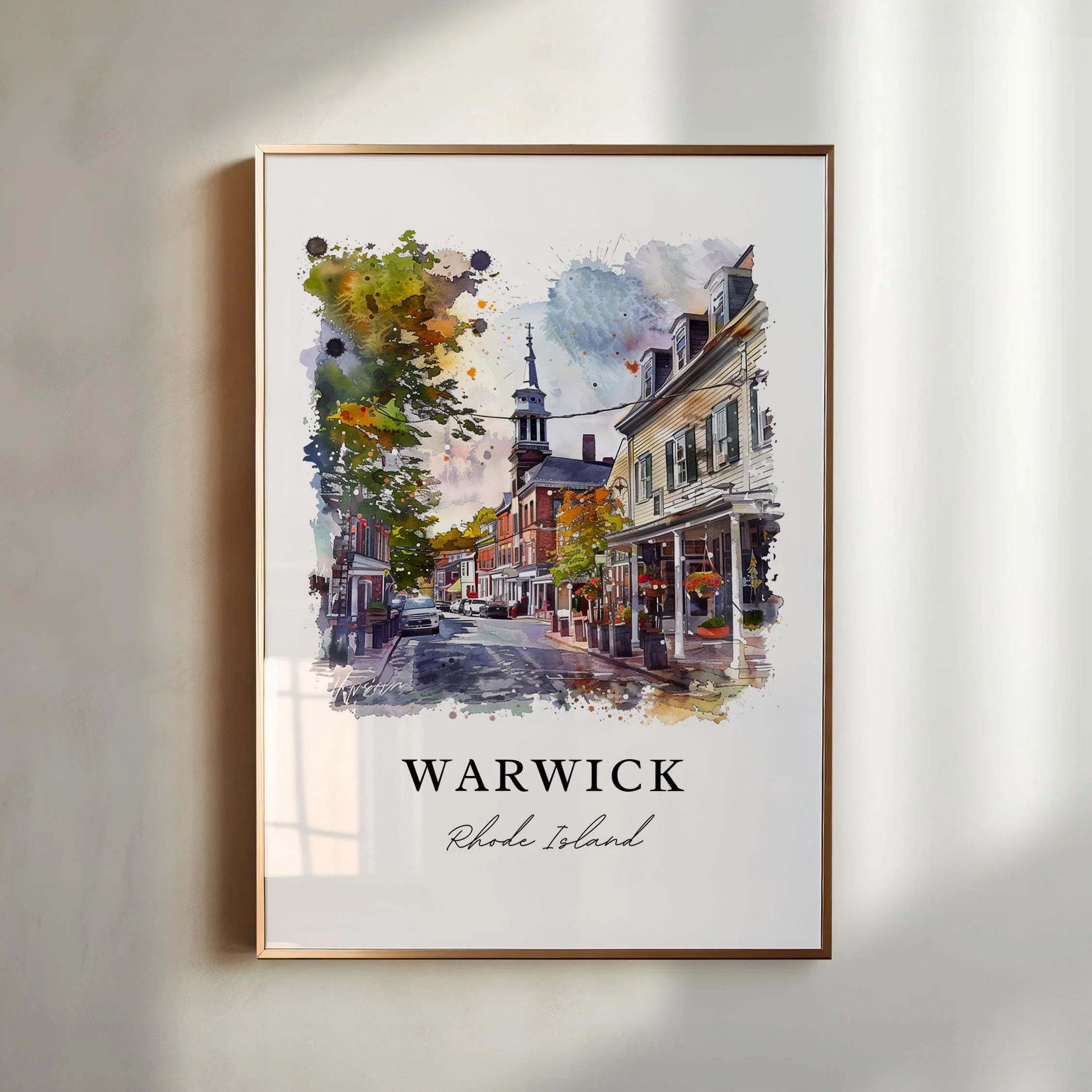 Warwick, Rhode Island – Watercolor Art Print