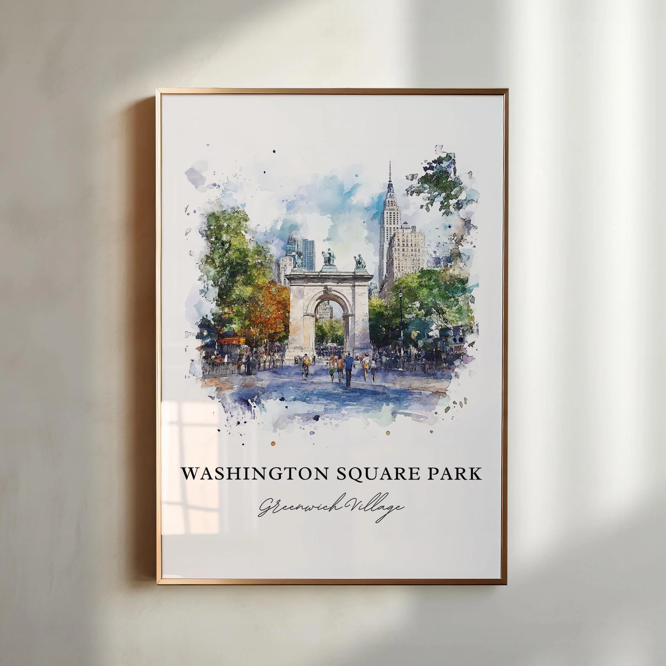 Washington Square Park, USA – Watercolor Art Print