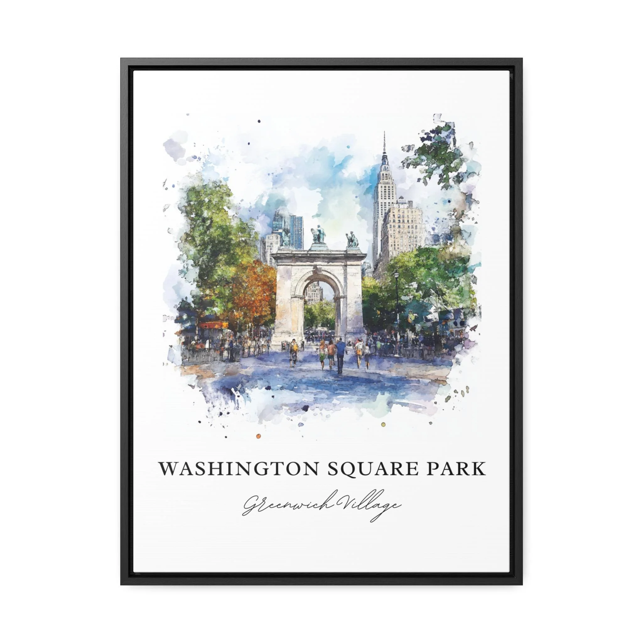 Washington Square Park, USA – Watercolor Art Print - Image 5