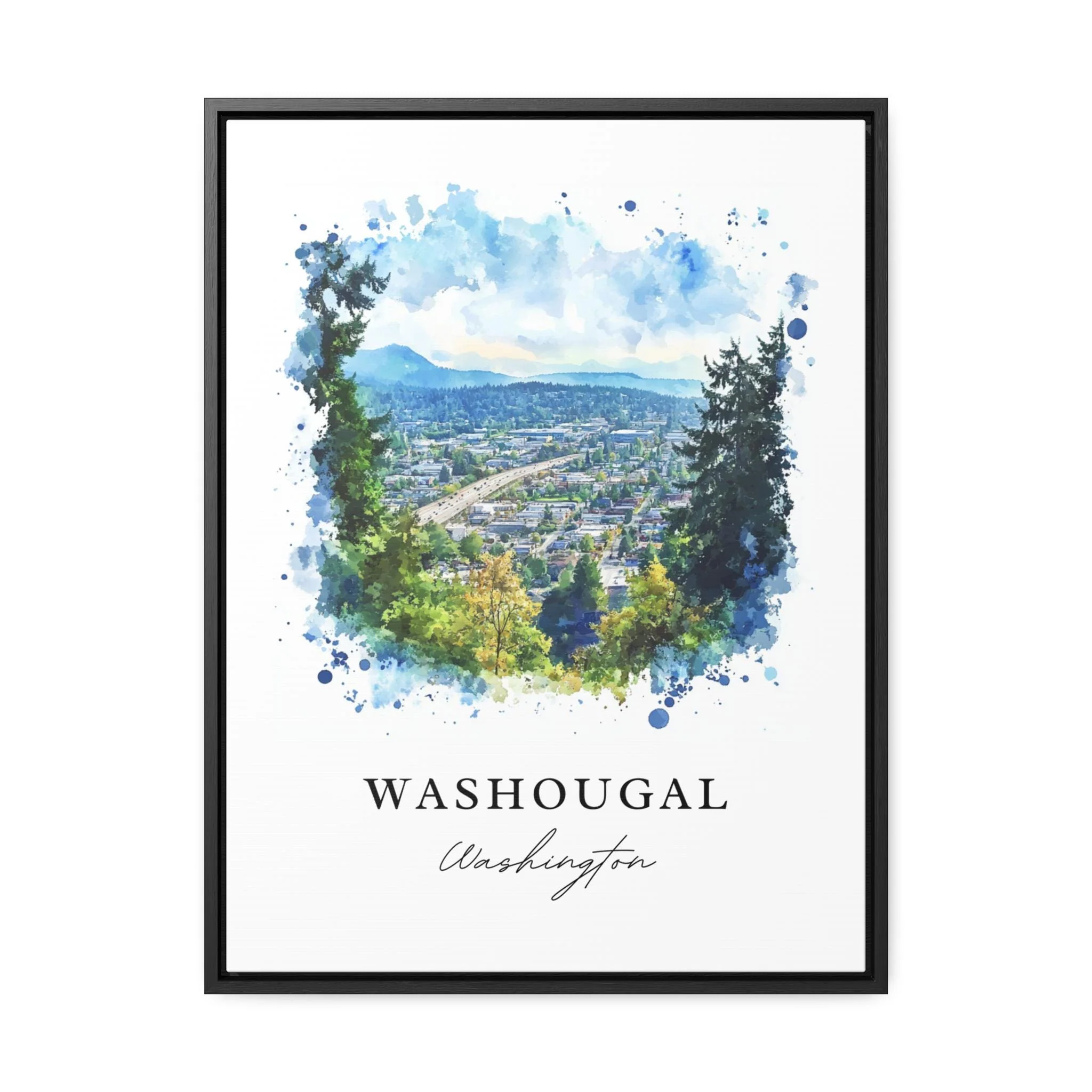 Washougal, WA, USA – Watercolor Art Print - Image 4
