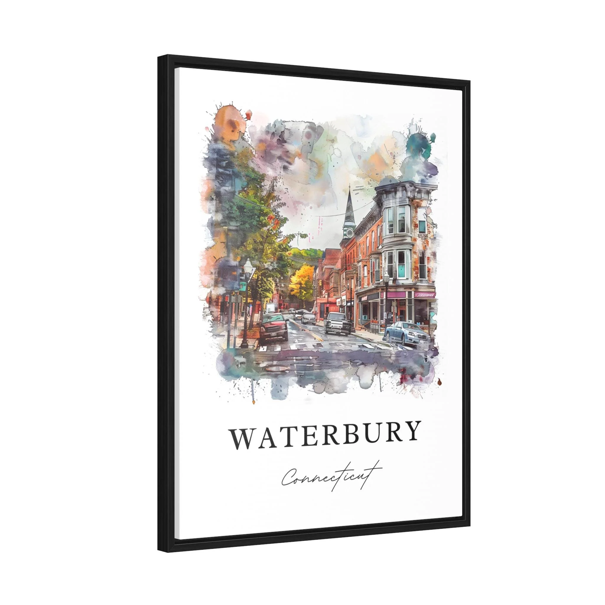 Waterbury, Connecticut, Connecticut – Watercolor Art Print - Image 7