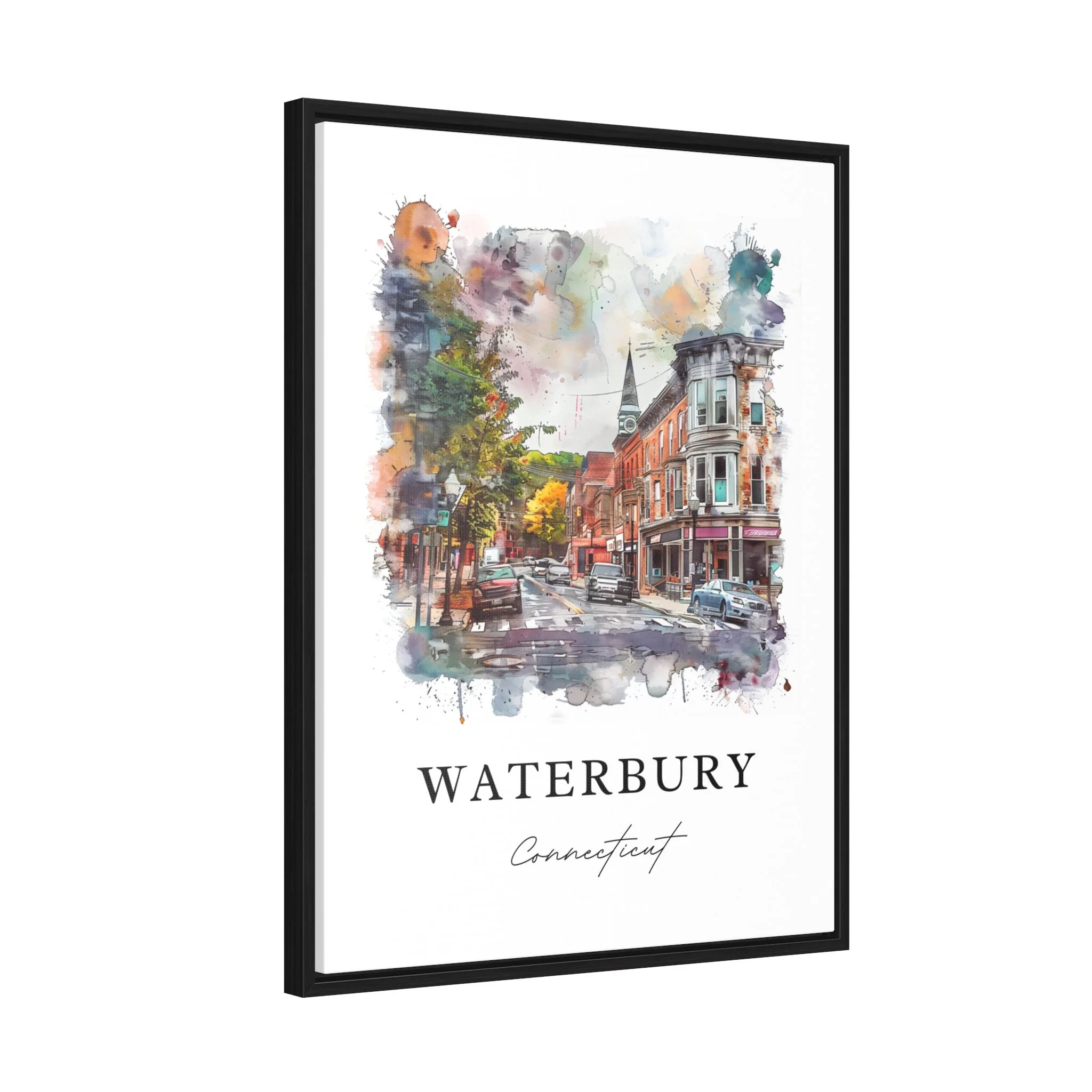 Waterbury, Connecticut, Connecticut – Watercolor Art Print - Image 7