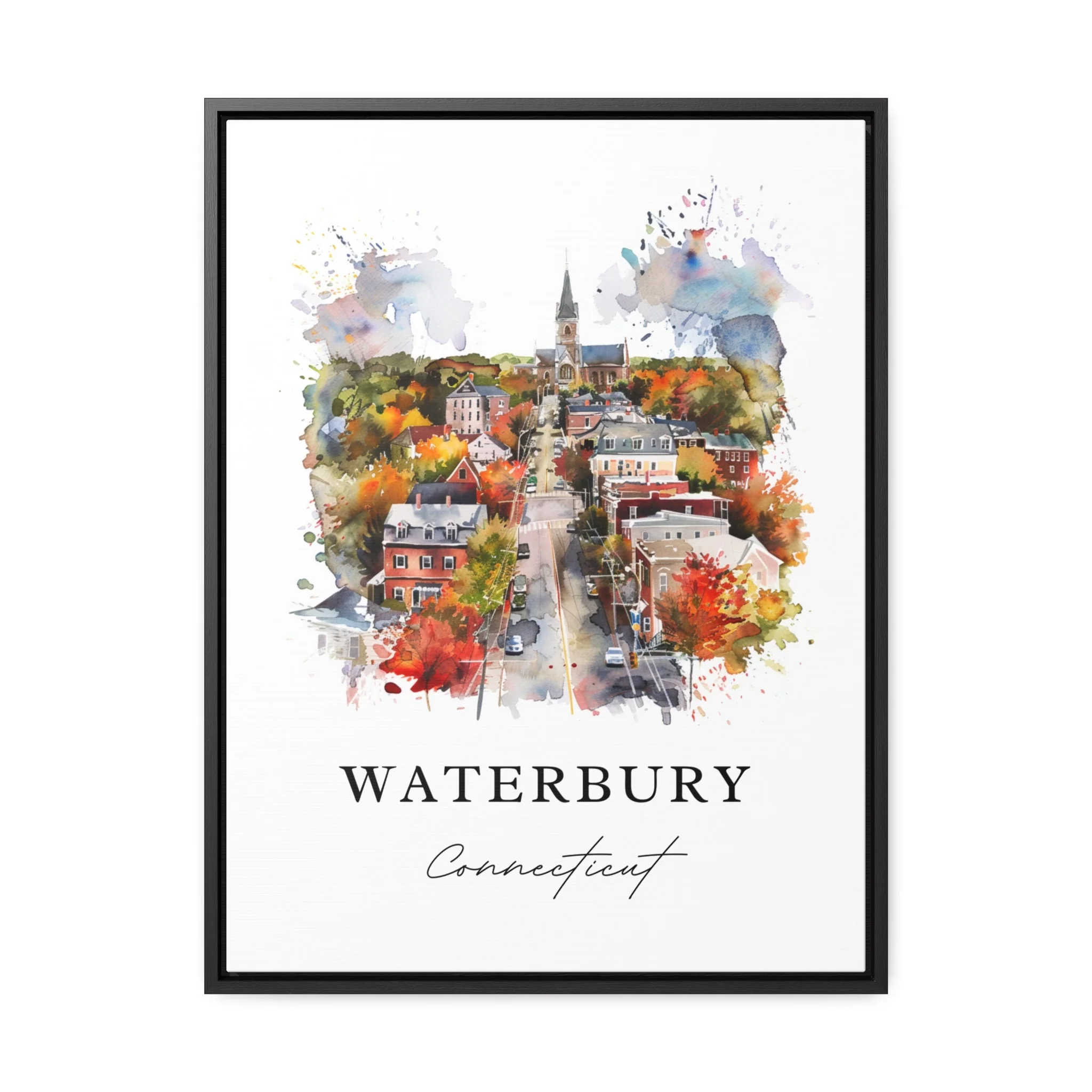 Waterbury, Connecticut, Connecticut – Watercolor Art Print - Image 6