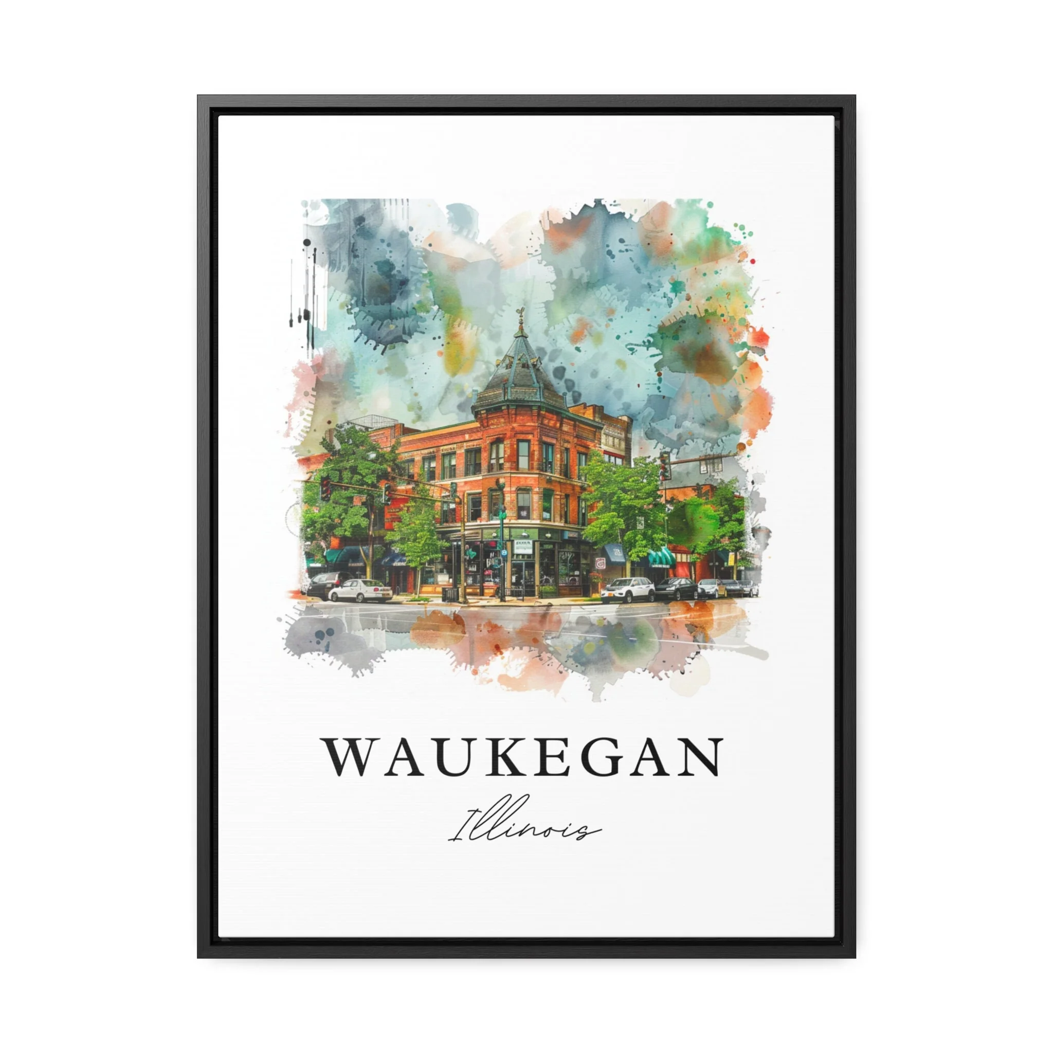Waukegan, Illinois – Watercolor Art Print - Image 6